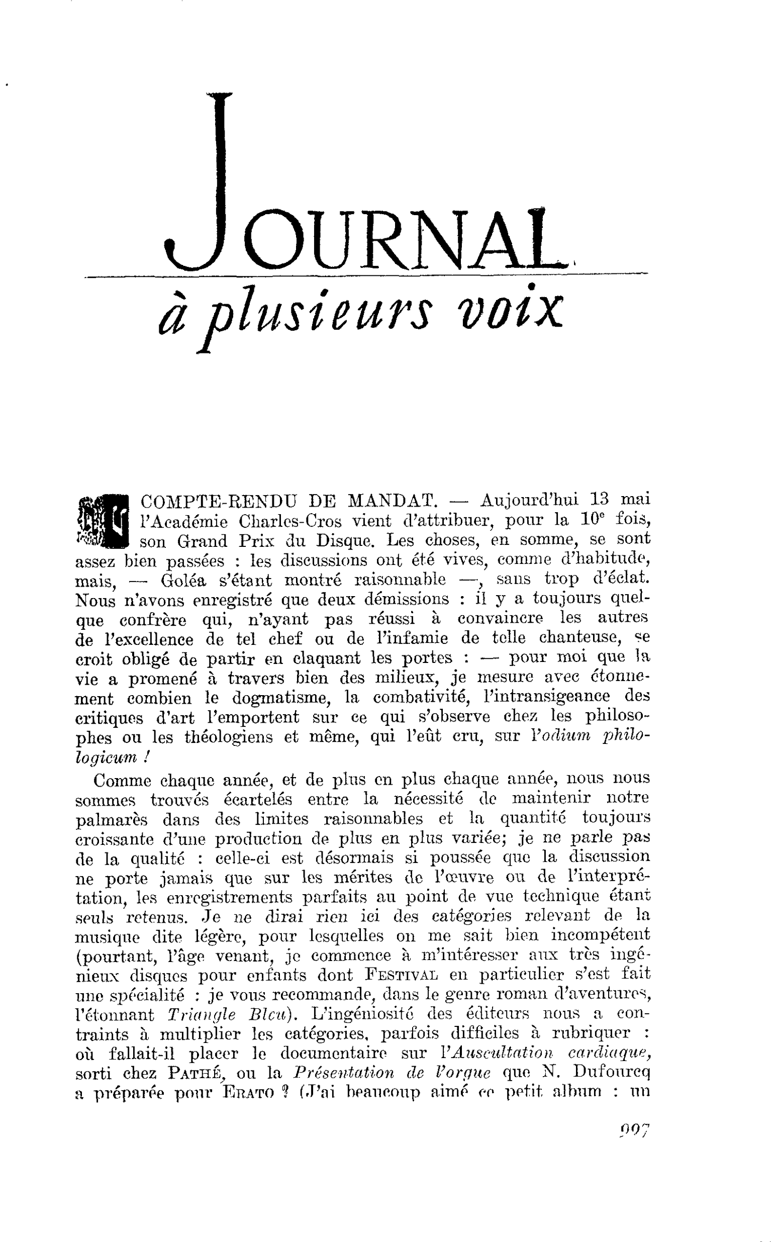 COMPTE-RENDU DE MANDAT
