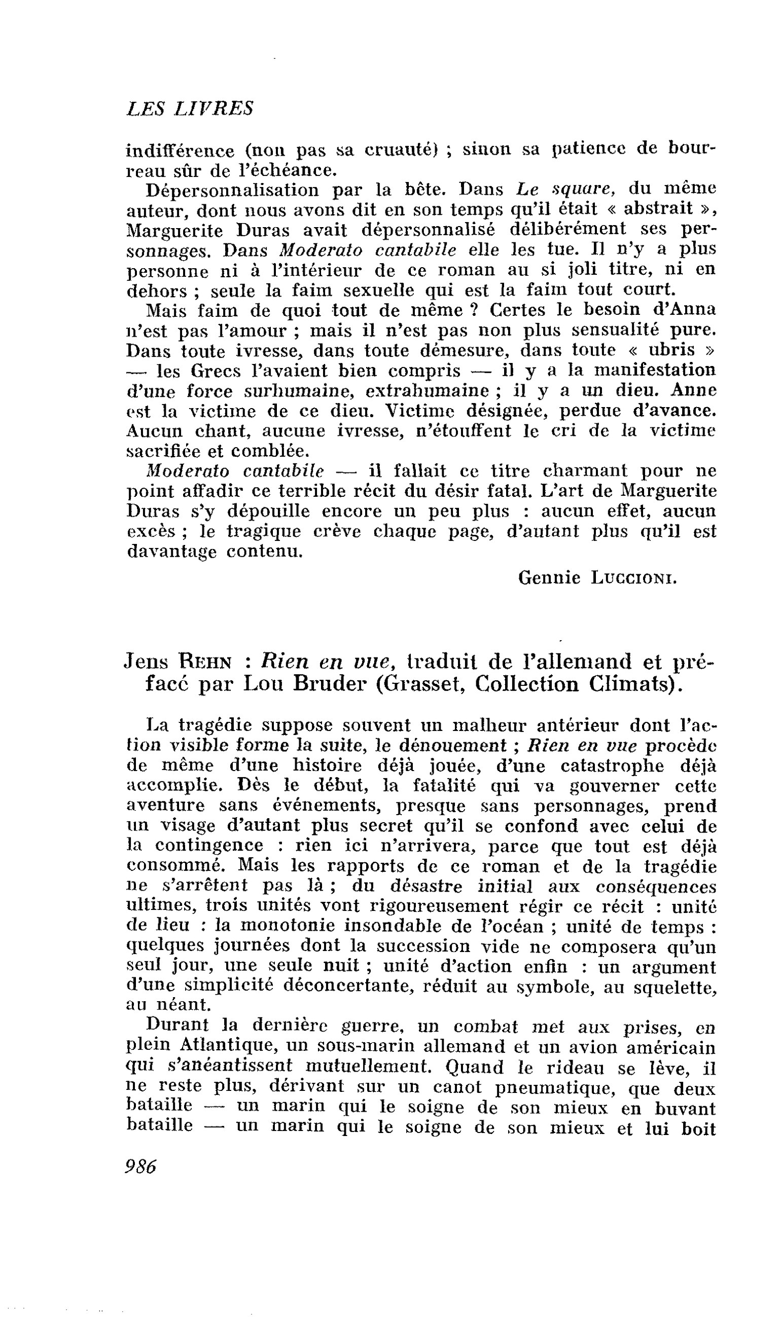Jens Rehn : Rien en vue