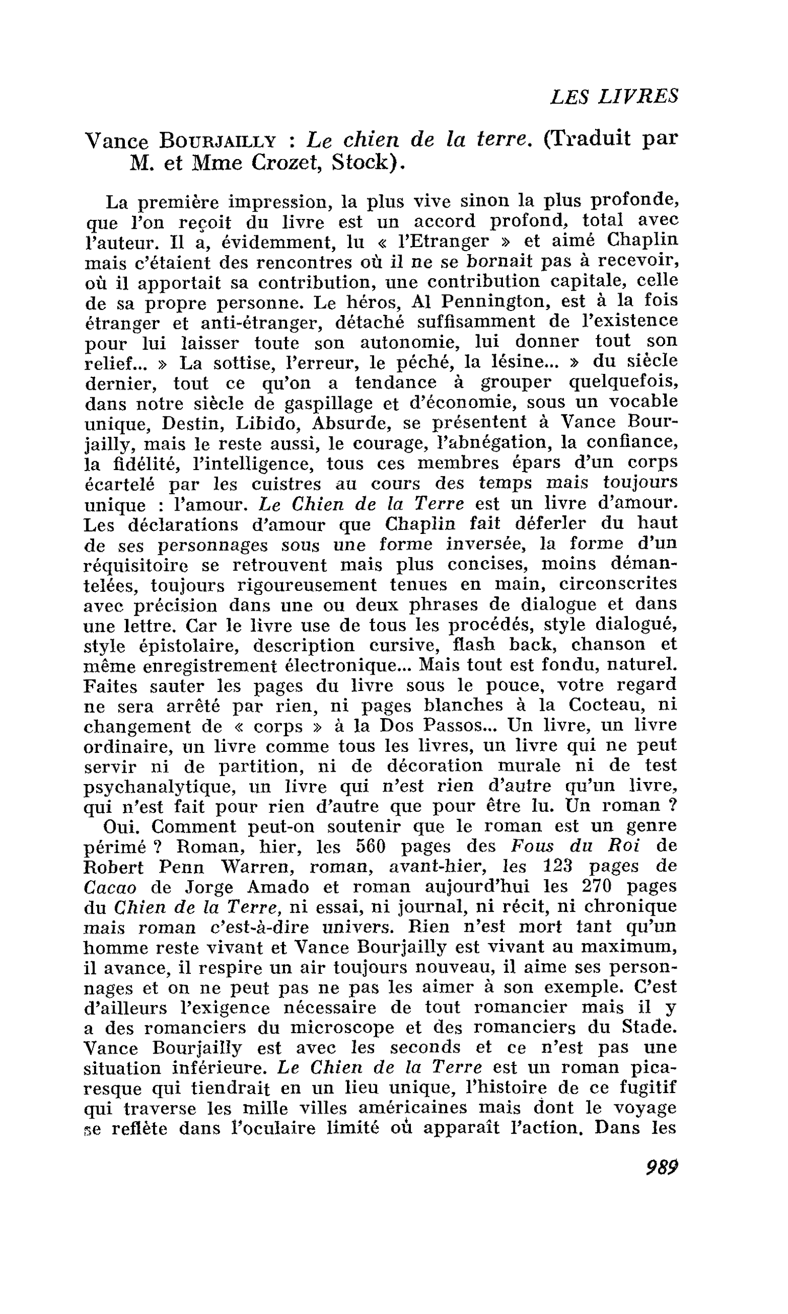 Varice Bourjailly : Le chien de la terre