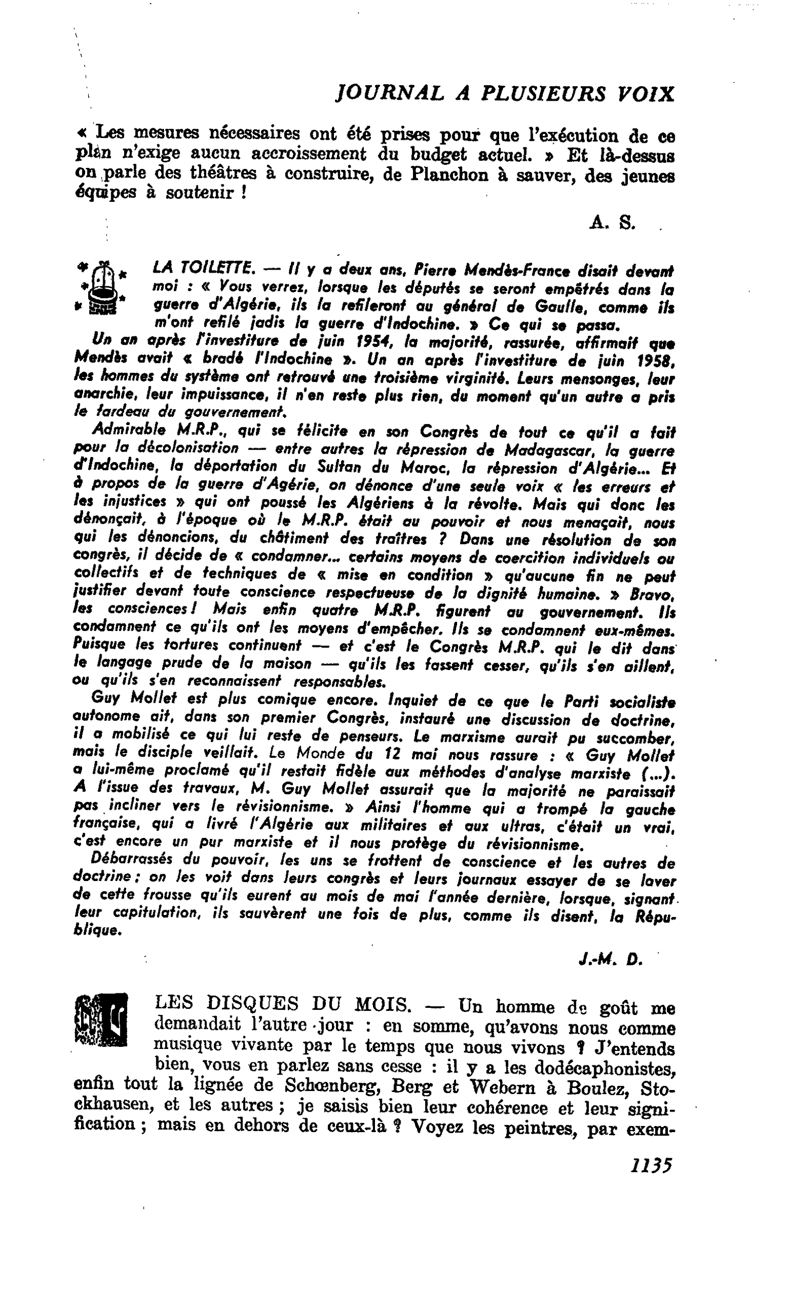 LES DISQUES DU MOIS