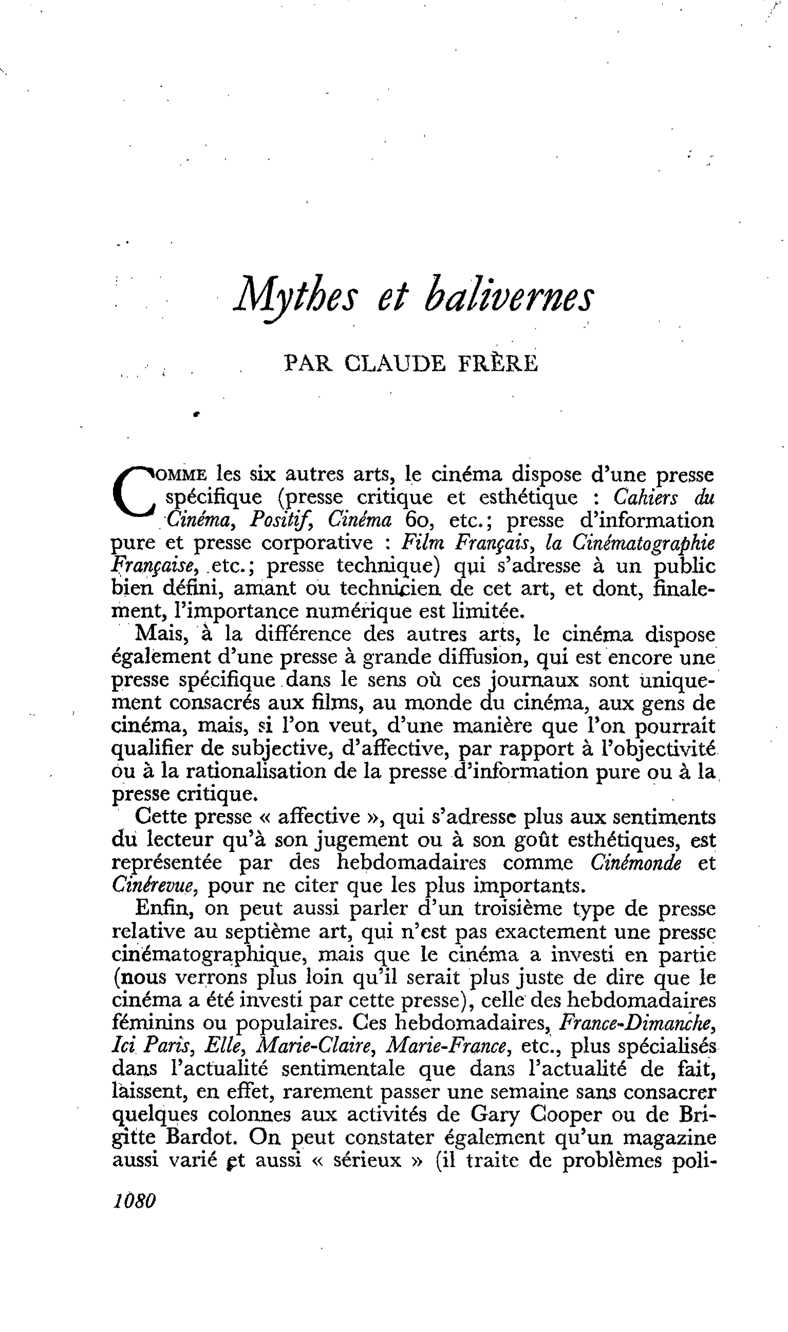 Mythes et balivernes