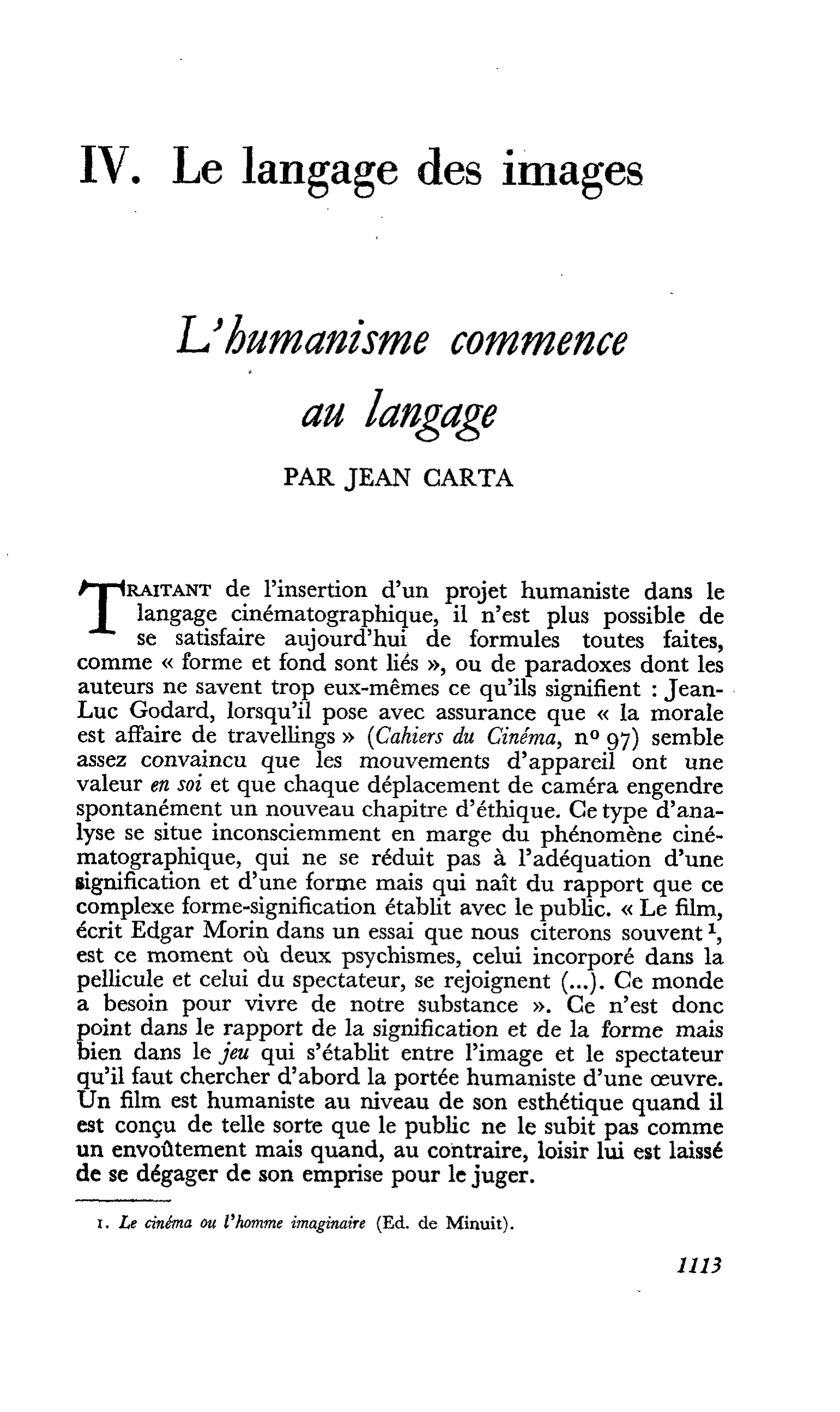 L’humanisme commence au langage