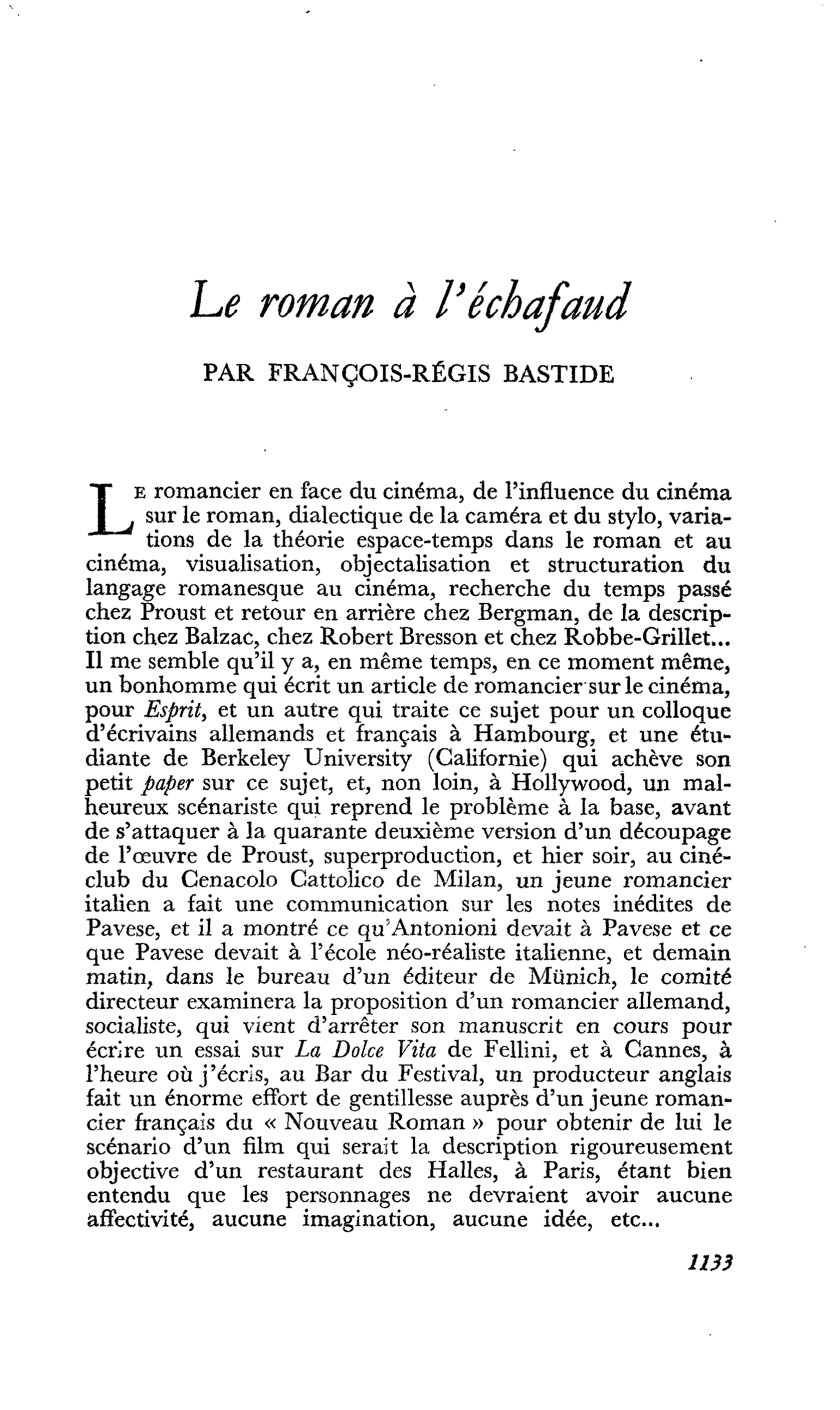 Le roman à l’échafaud