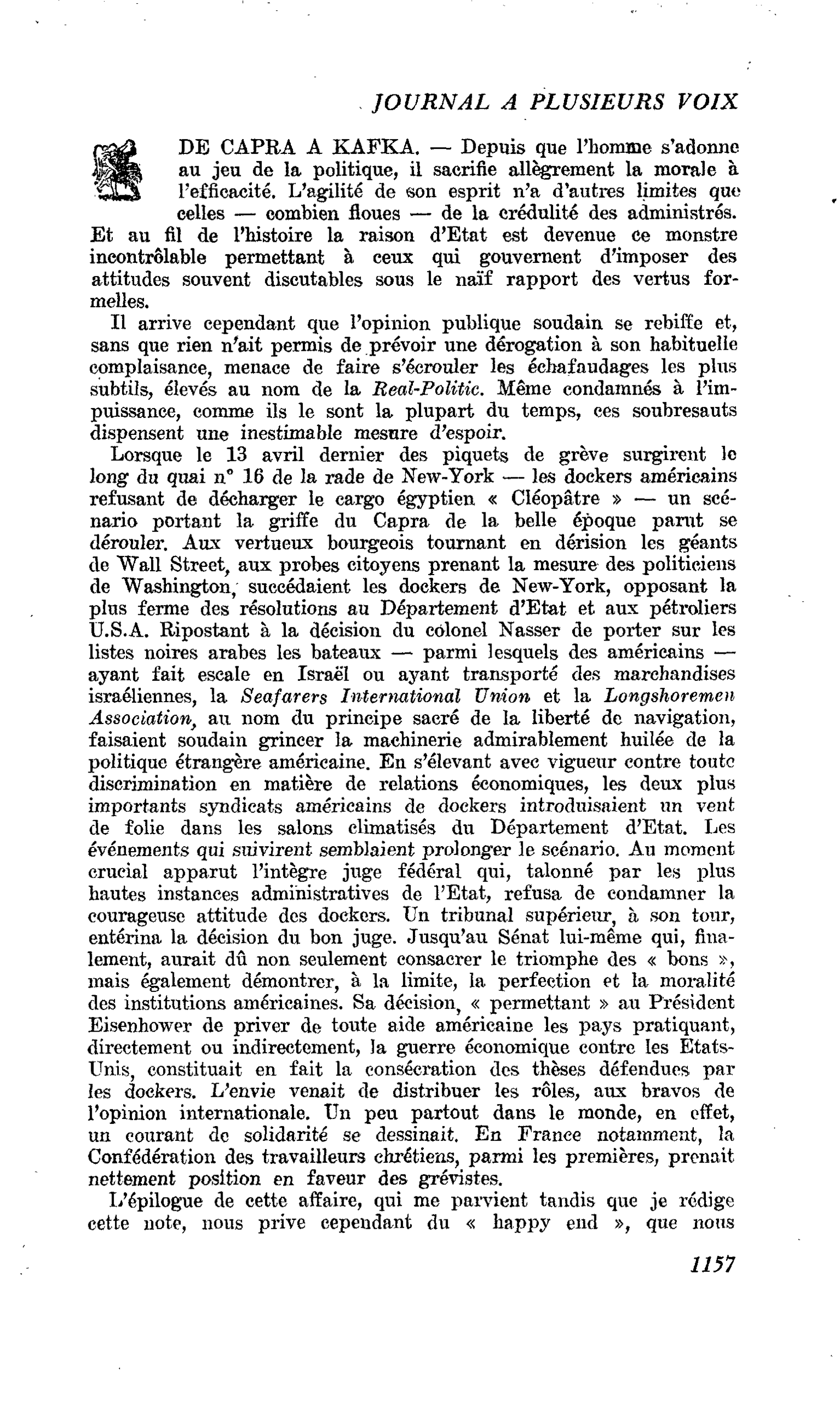 DE CAPRA A KAFKA