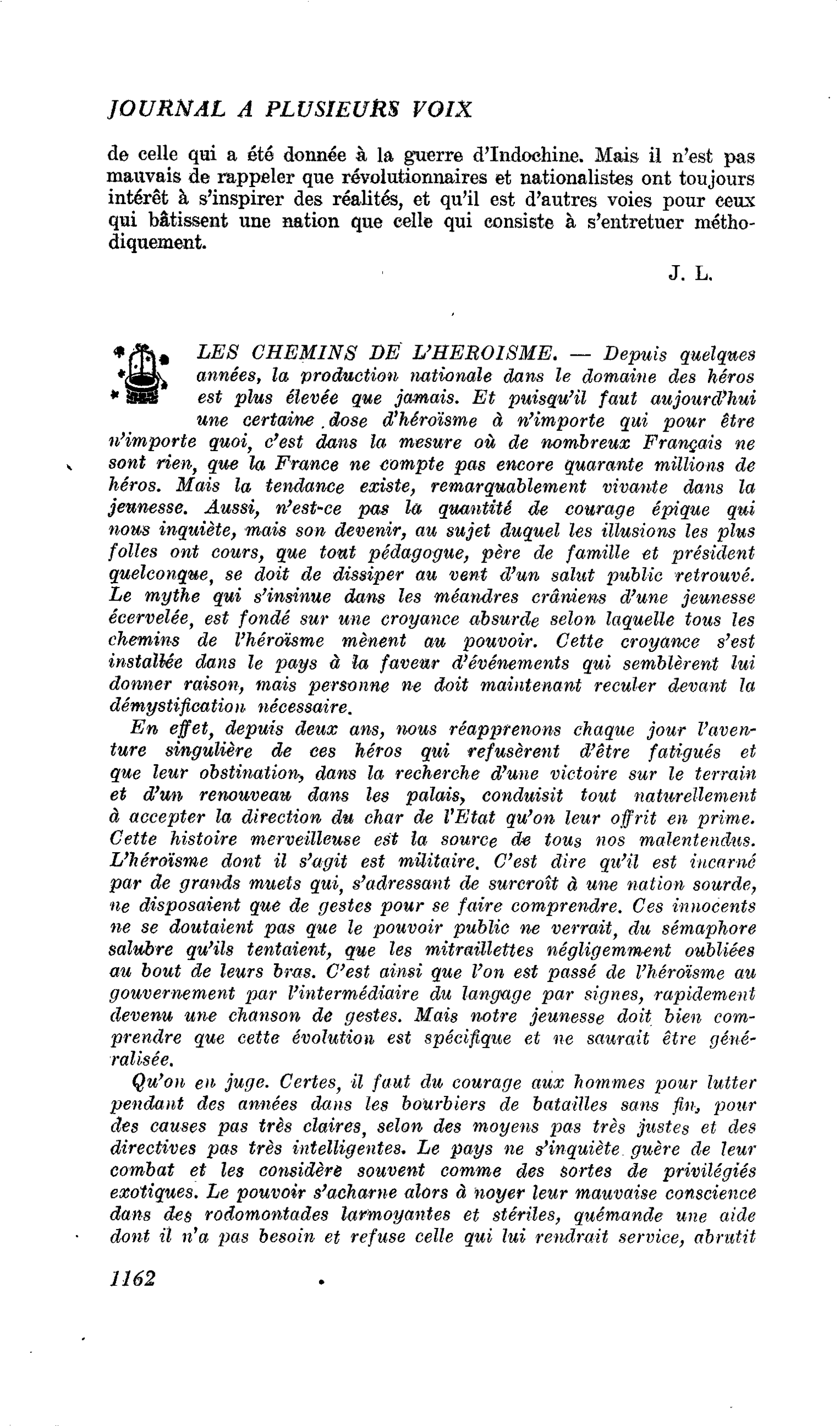 LES CHEMINS DÉ L’HEROÏSME