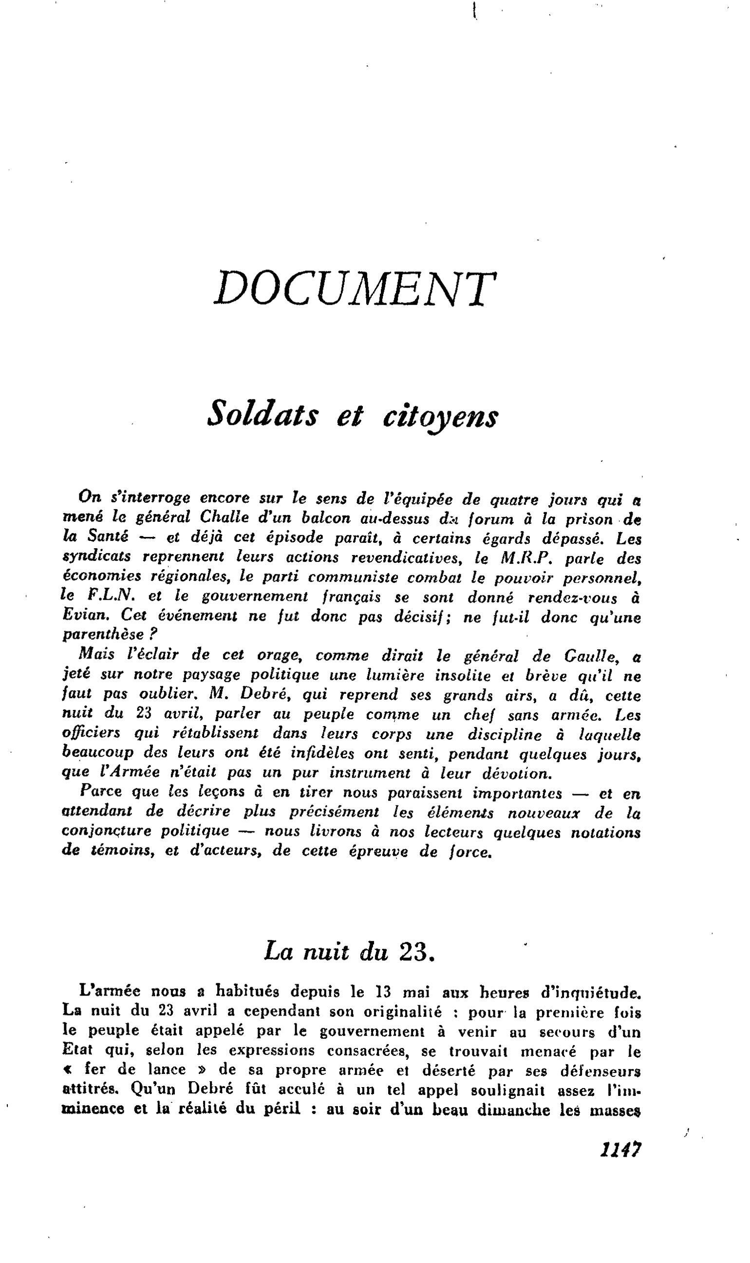 Soldats et citoyens
