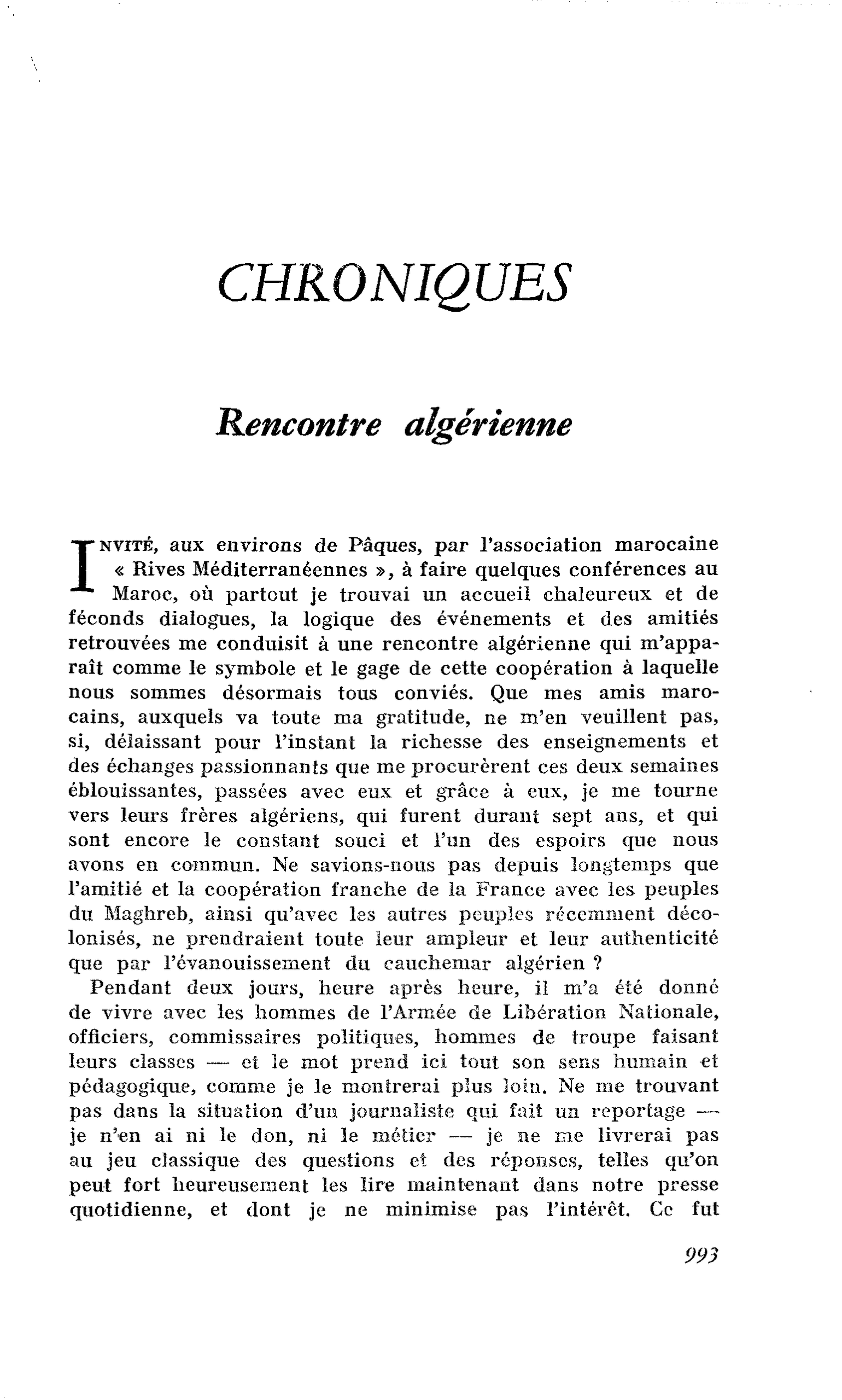 Rencontre algérienne