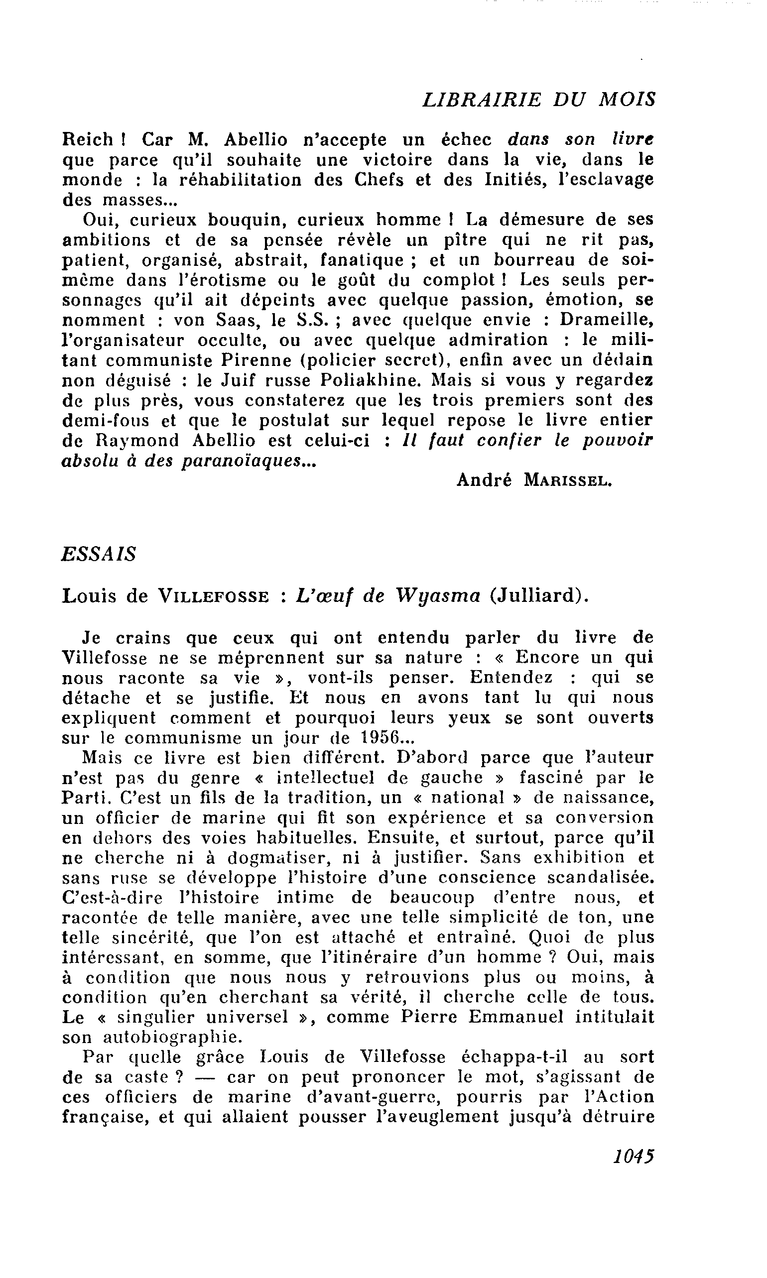 Louis de Villefosse : L’oeuf de Wyasma