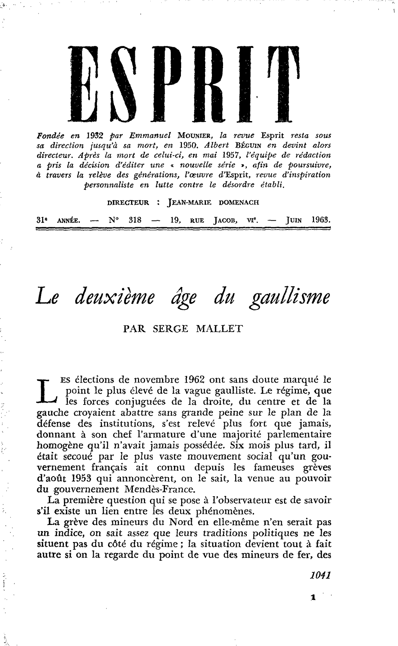 Le deuxième âge du gaullisme