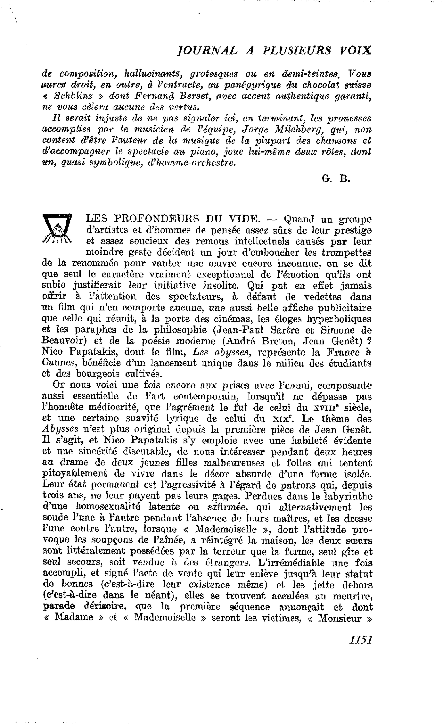 LES PROFONDEURS DU VIDE