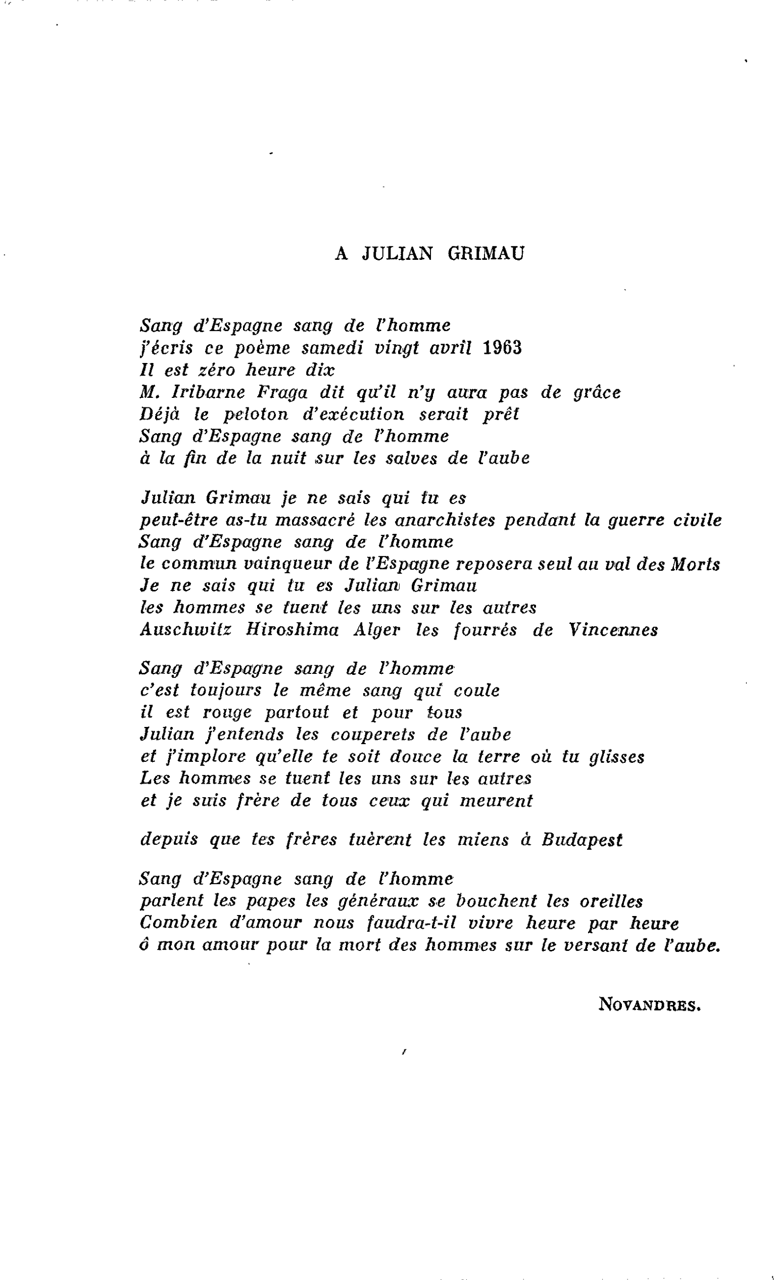 A JULIAN GRIMAU