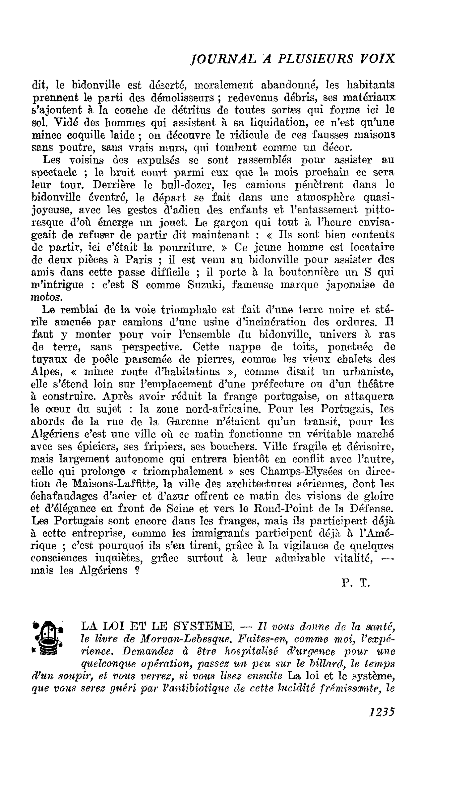 LA LOI ET LE SYSTEME