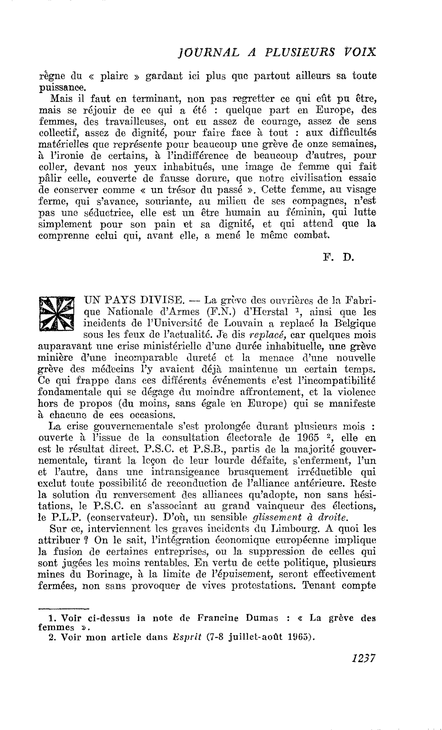 UN PATS DIVISE