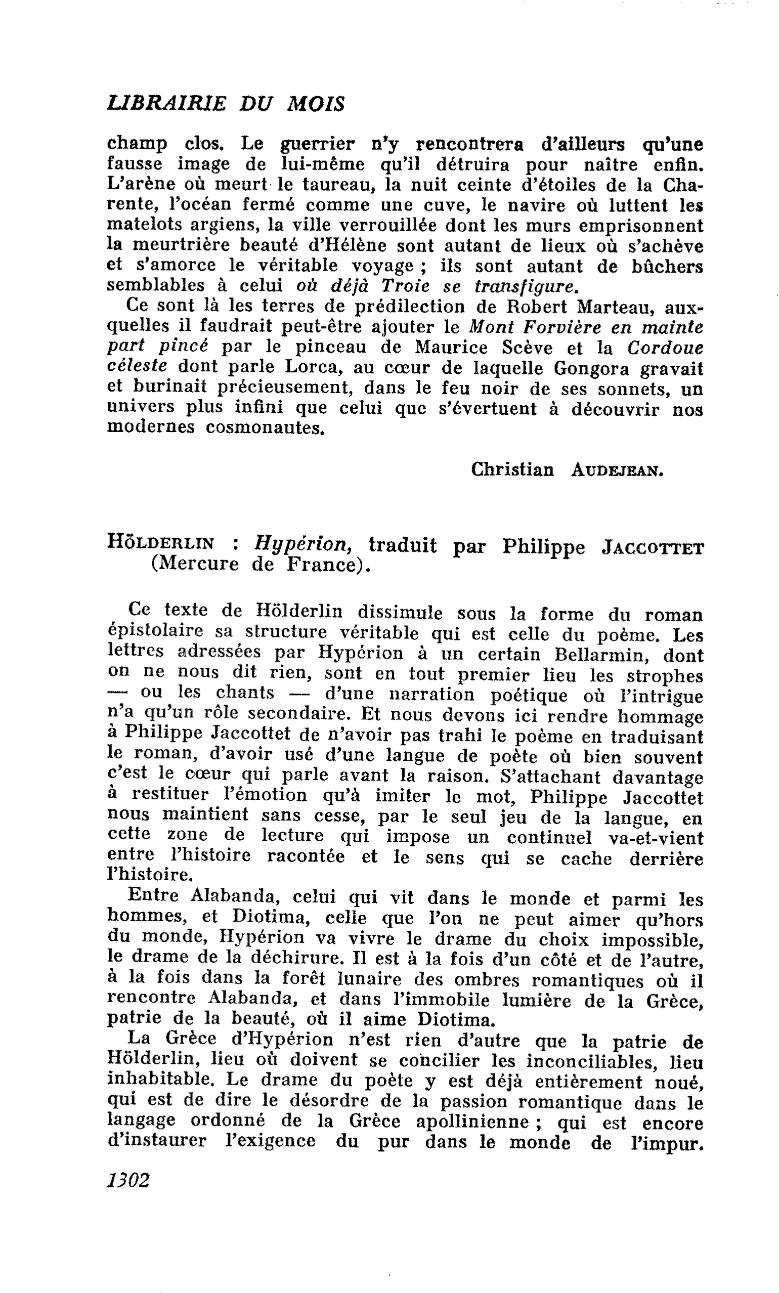 Hölderlin : Hypérion