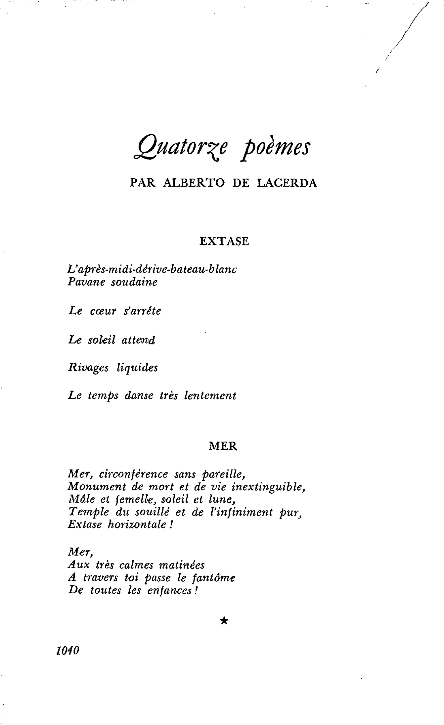 Quatorze poèmes