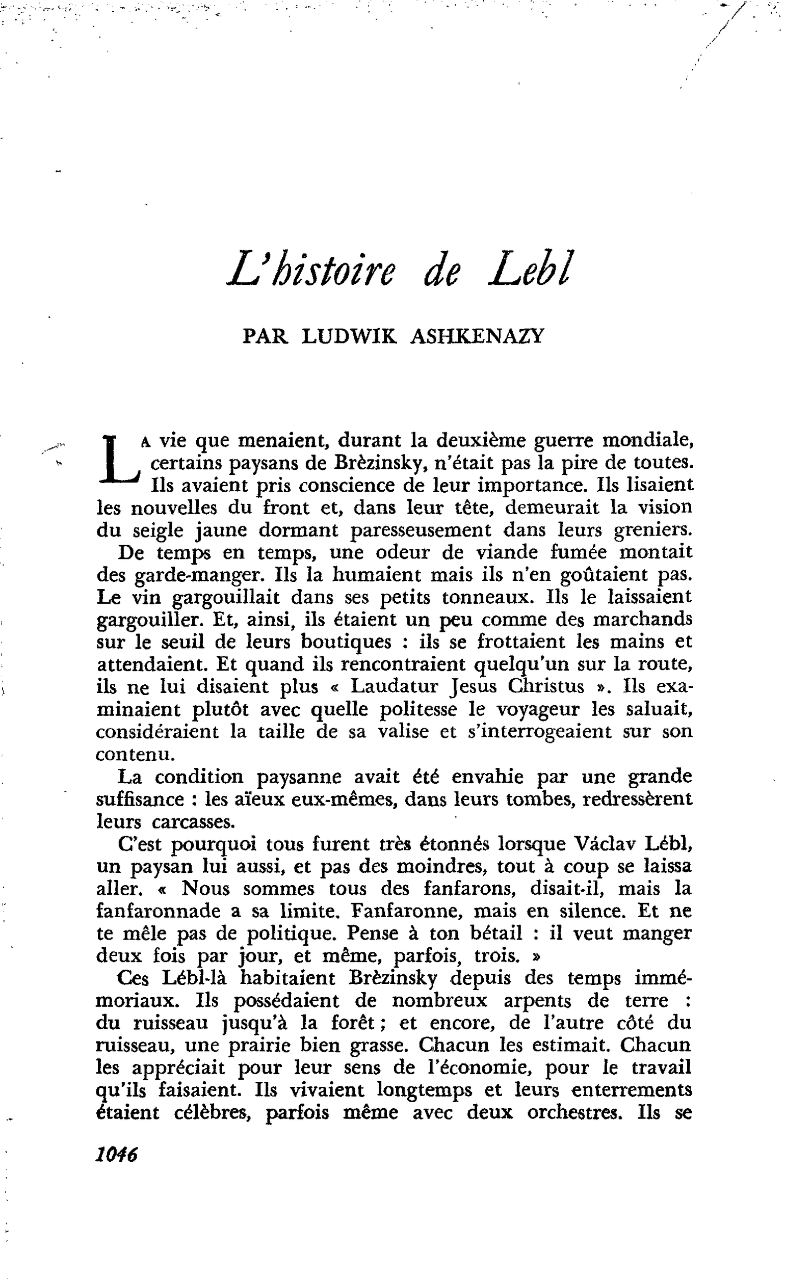 L’histoire de Lebl
