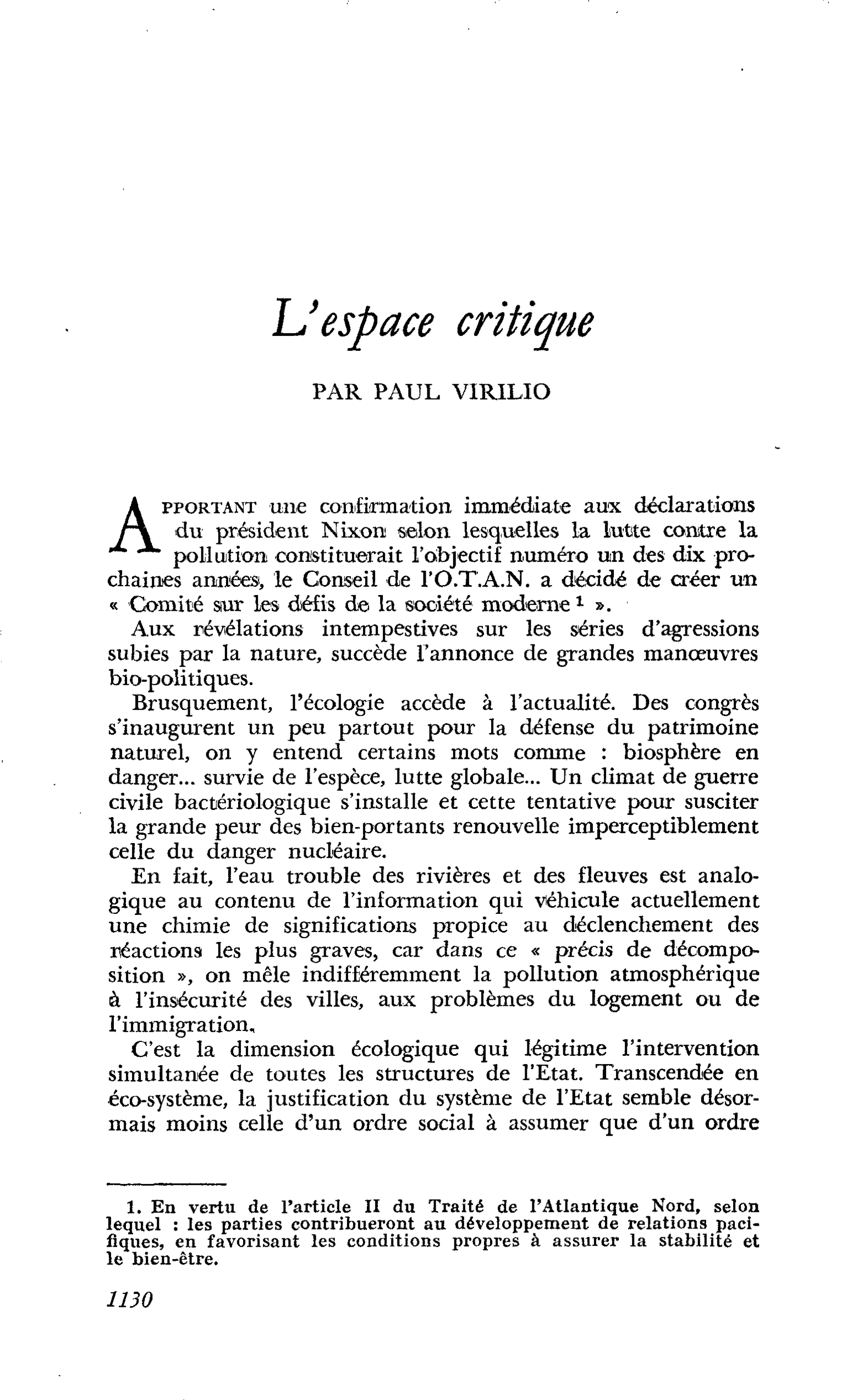 L’espace critique