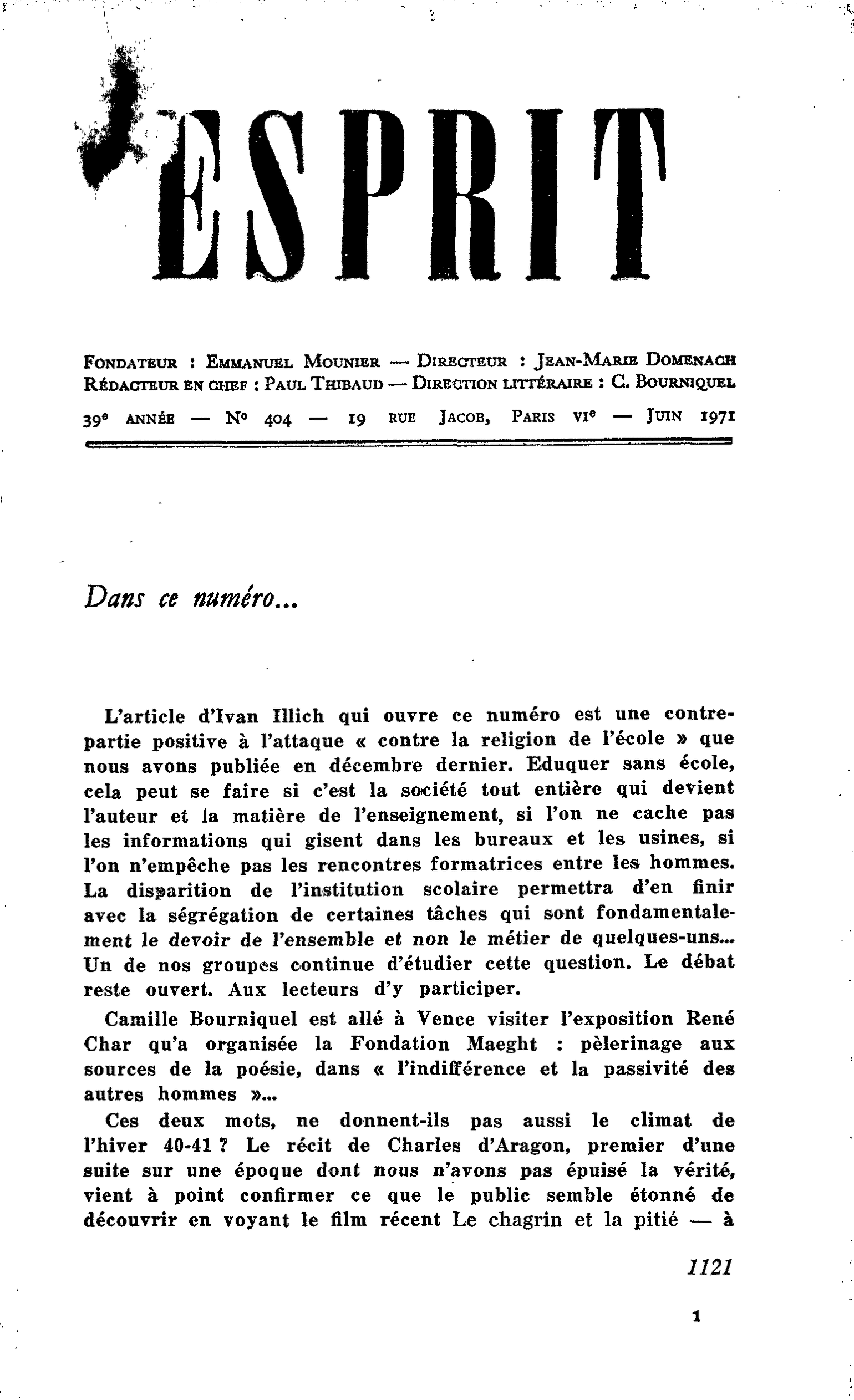 Dans ce numéro…