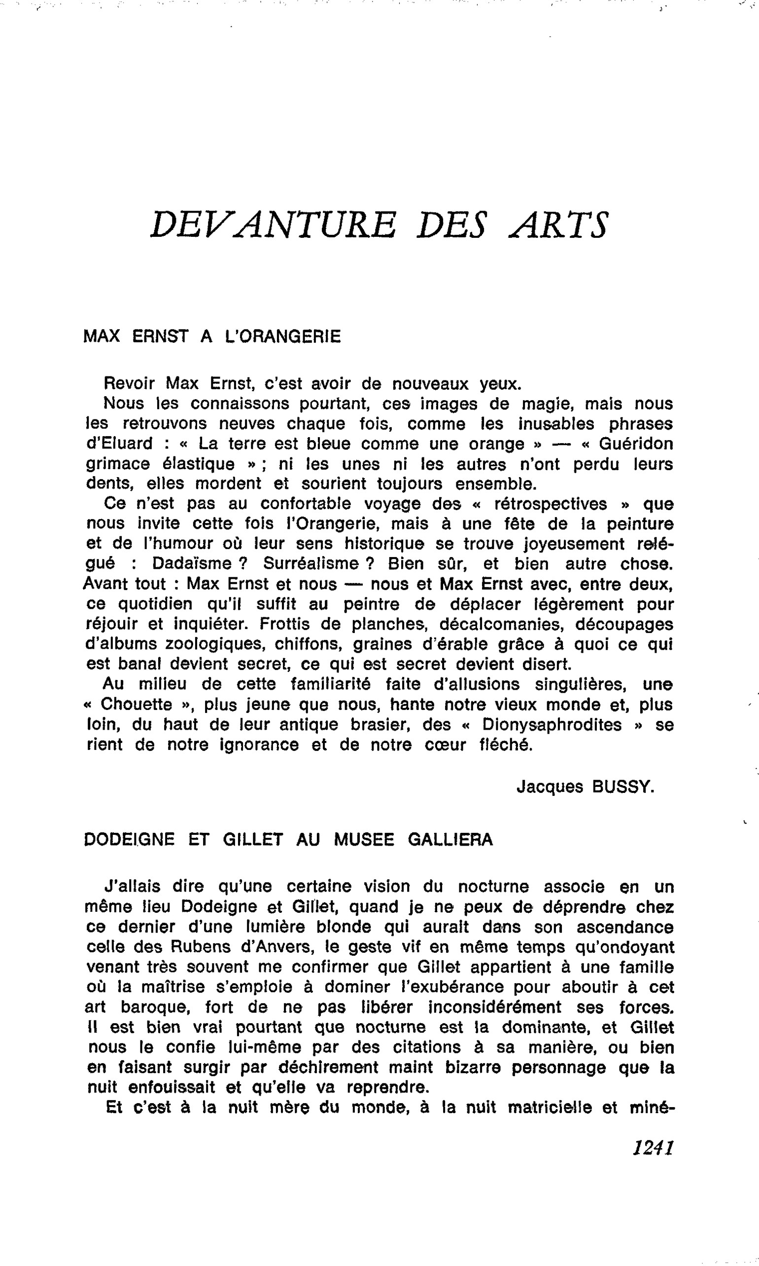MAX ERNST A L’ORANGERIE