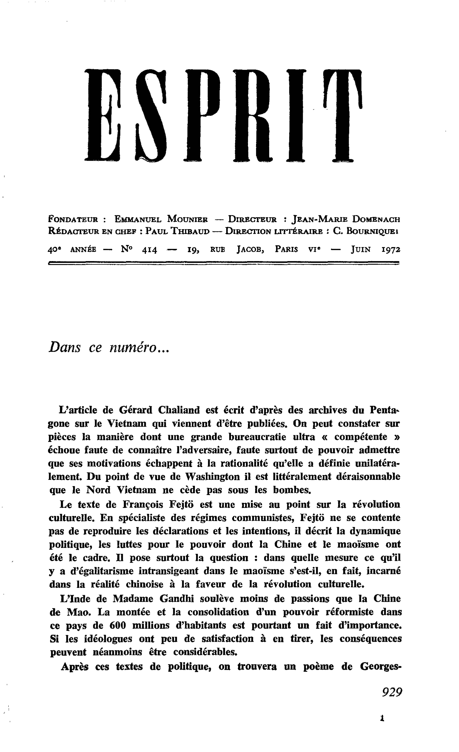 Dans ce numéro…
