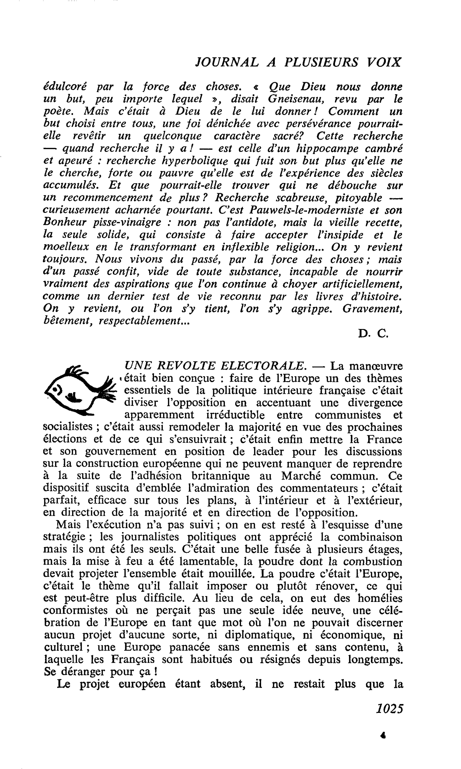 UNE REVOLTE ELECTORALE