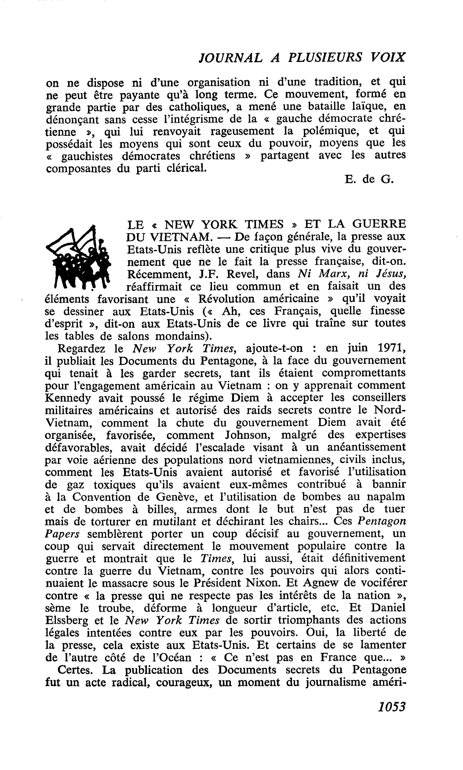 LE « NEW YORK TIMES » ET LA GUERRE DU VIETNAM