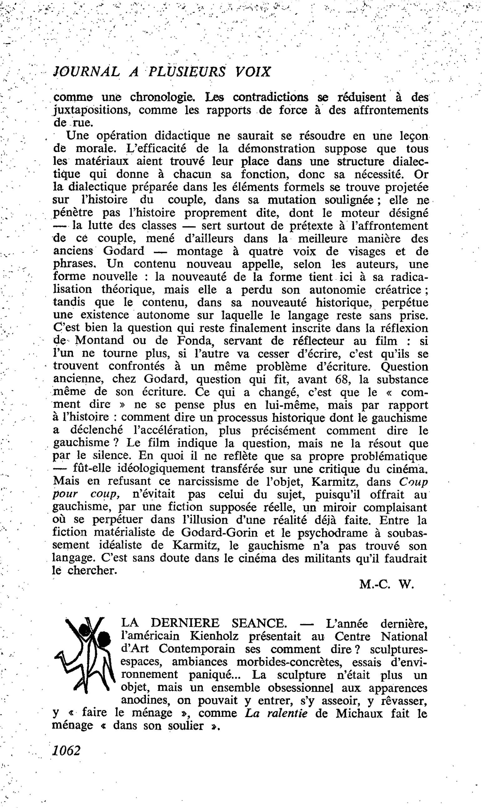 LA DERNIERE SEANCE
