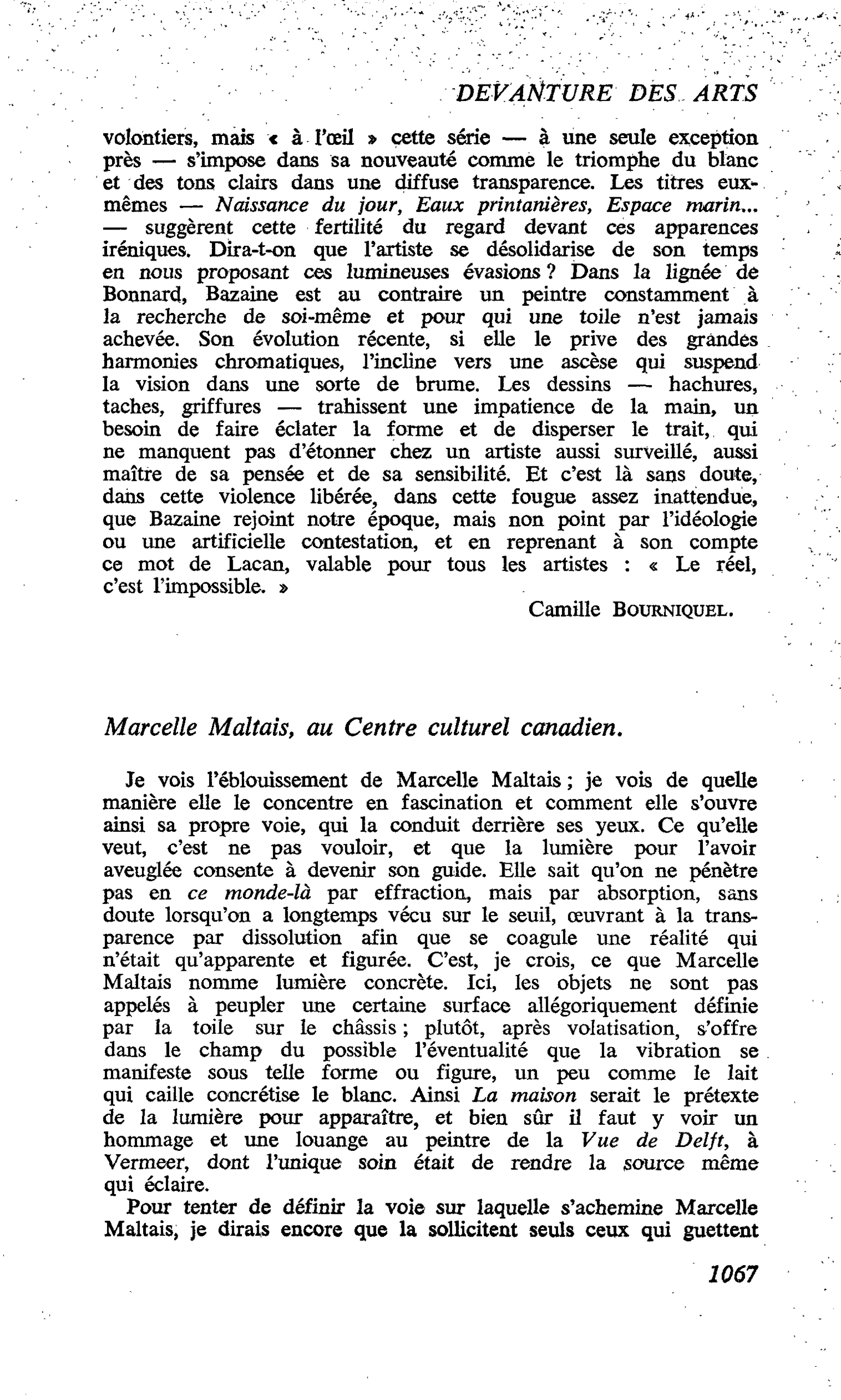 Marcelle Maltais, au Centre culturel canadien