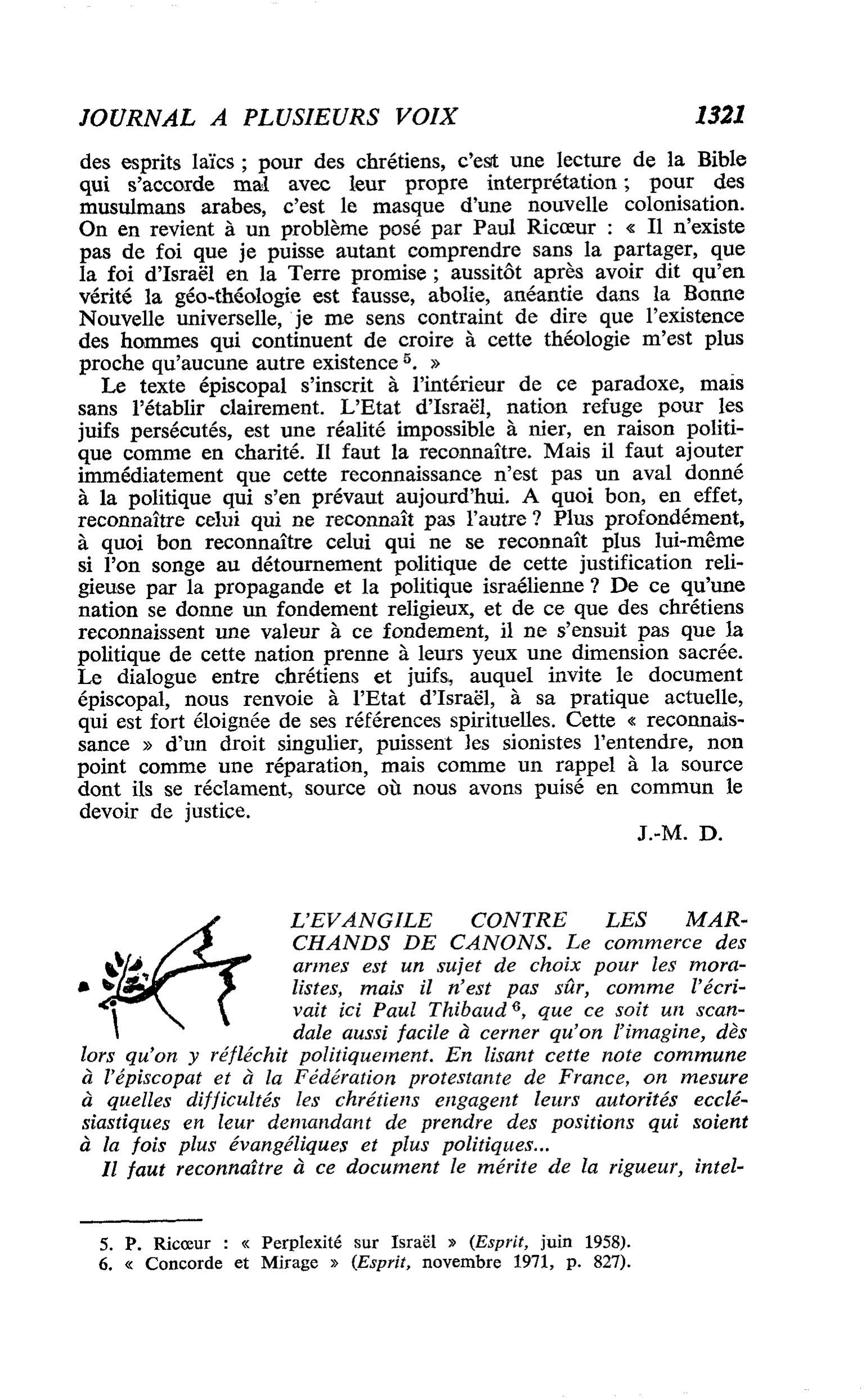 L’EVANGILE CONTRE LES MARCHANDS DE CANONS