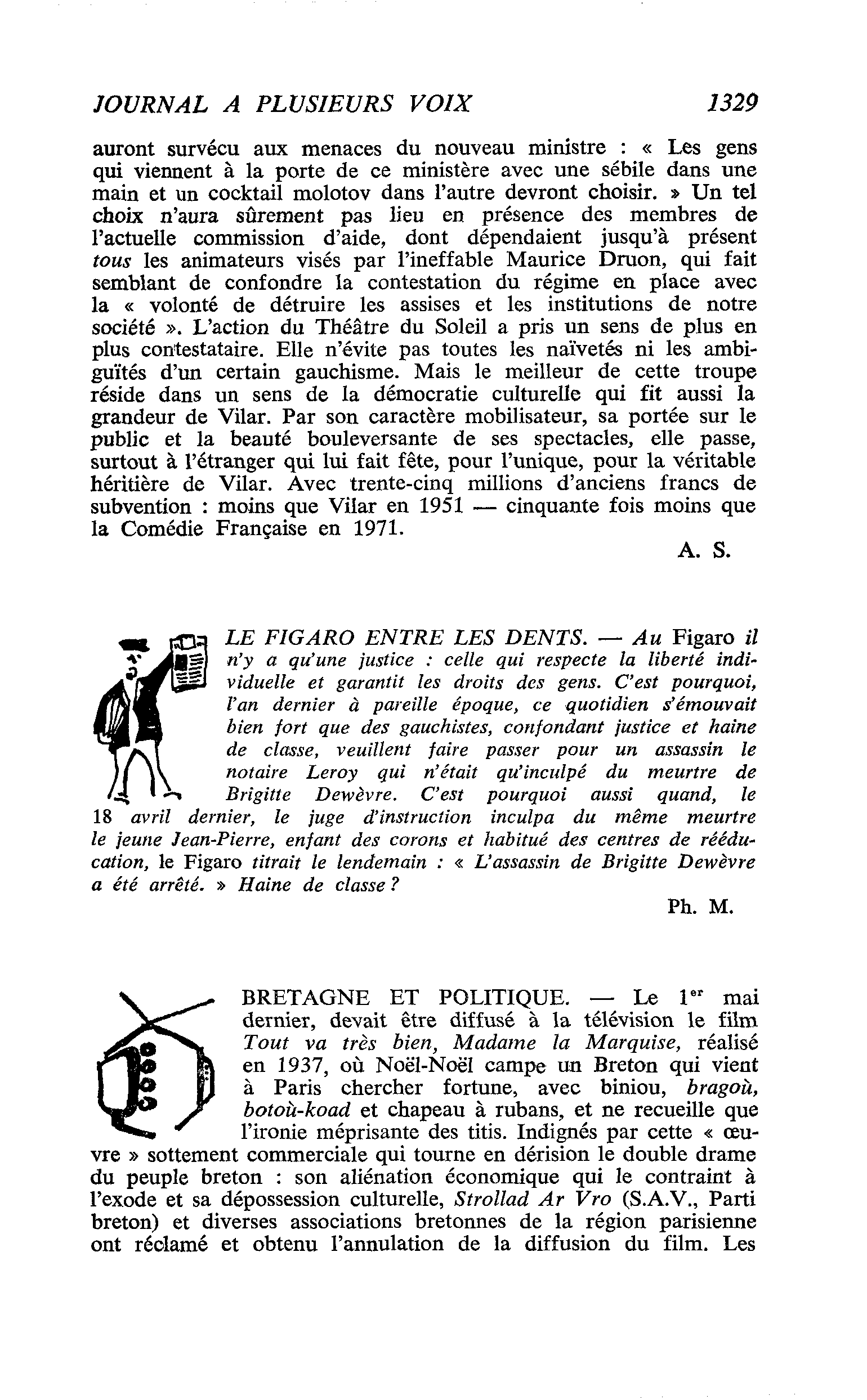 LE FIGARO ENTRE LES DENTS