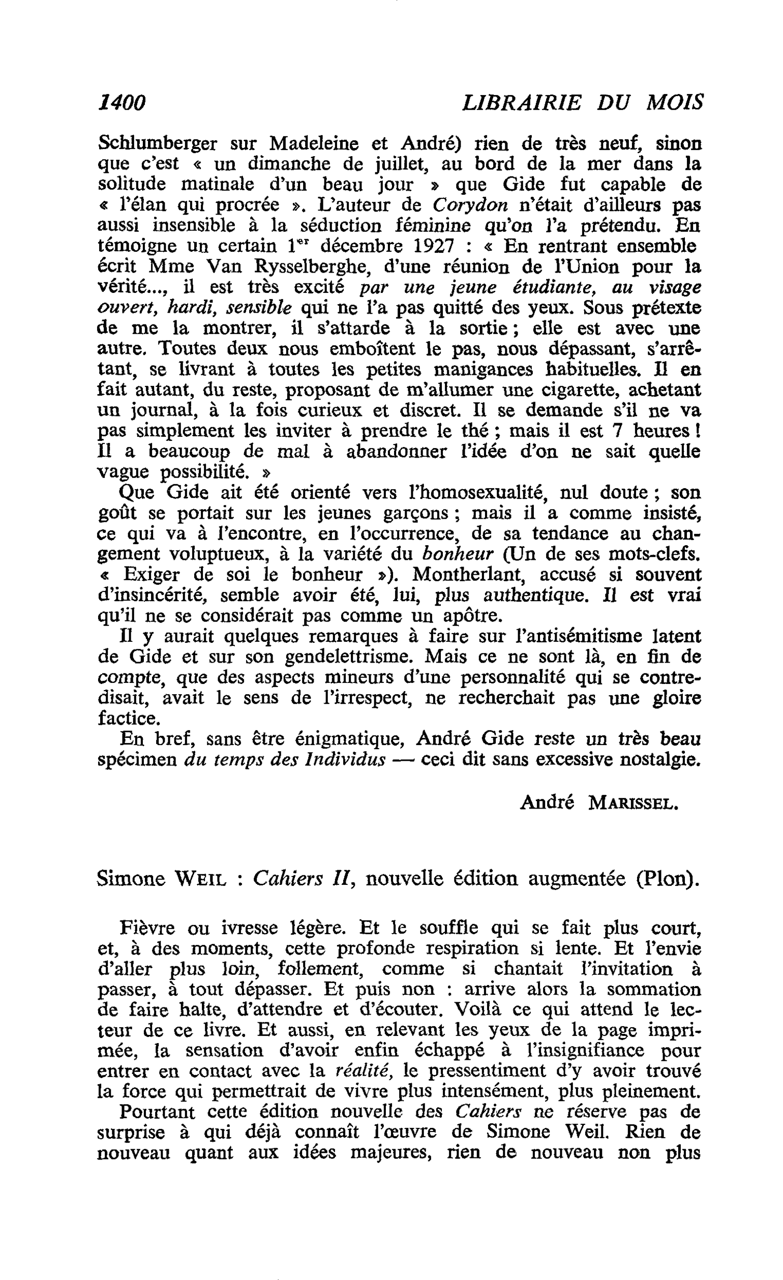 Simone Weil : Cahiers II, nouvelle édition augmentée