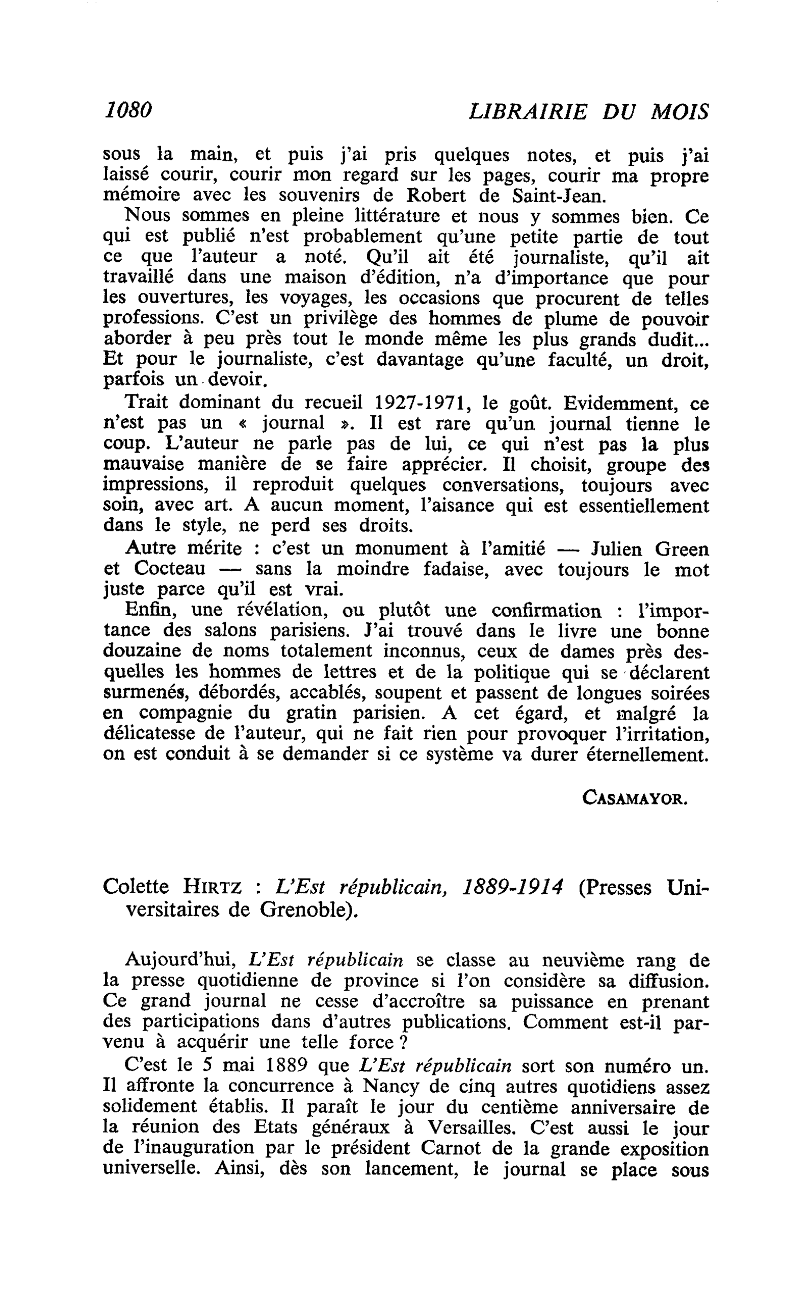 Colette Hirtz : L’Est républicain, 1889-1914