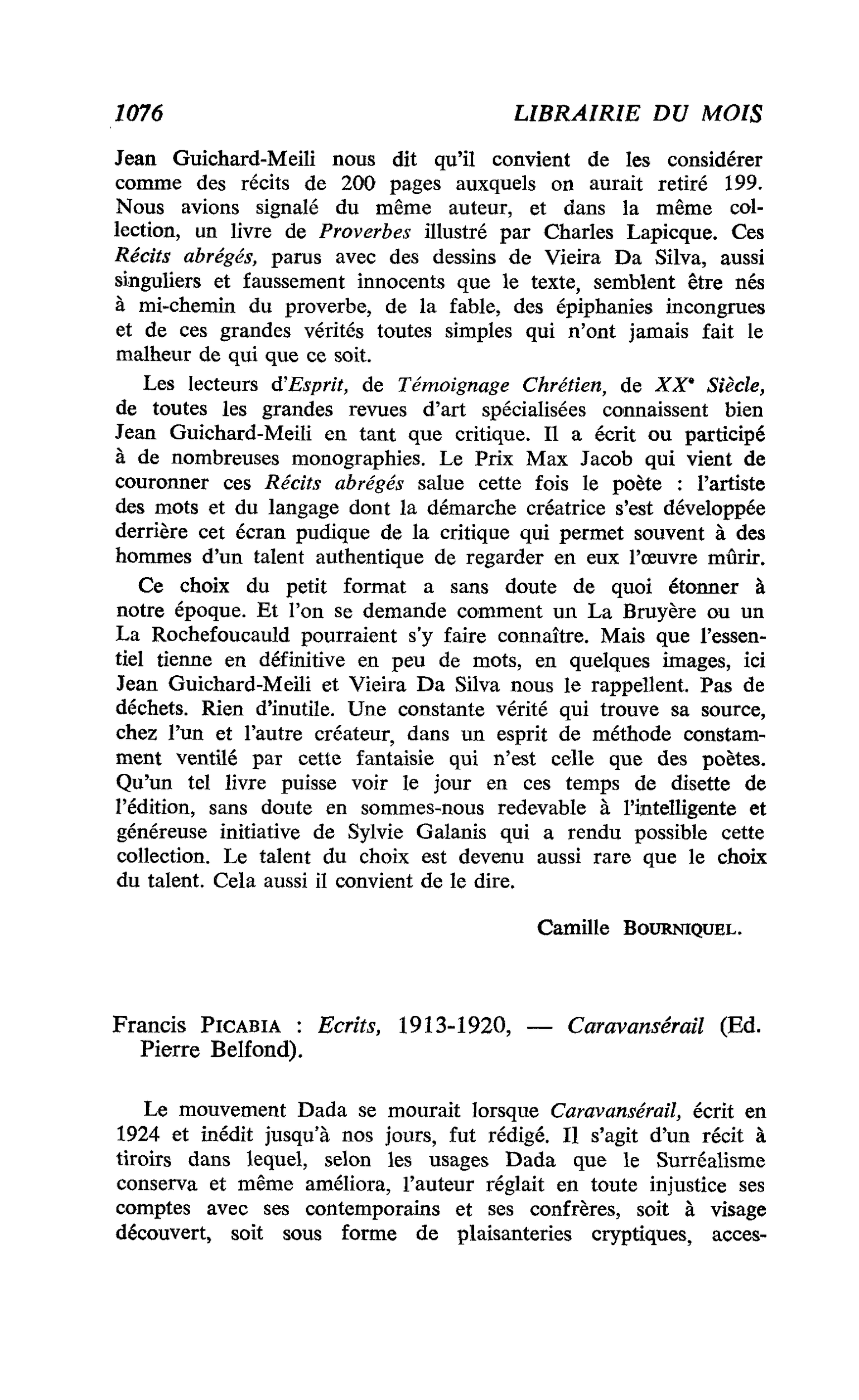 Francis Picabia : Ecrits, 1913-1920, ? Caravansérail