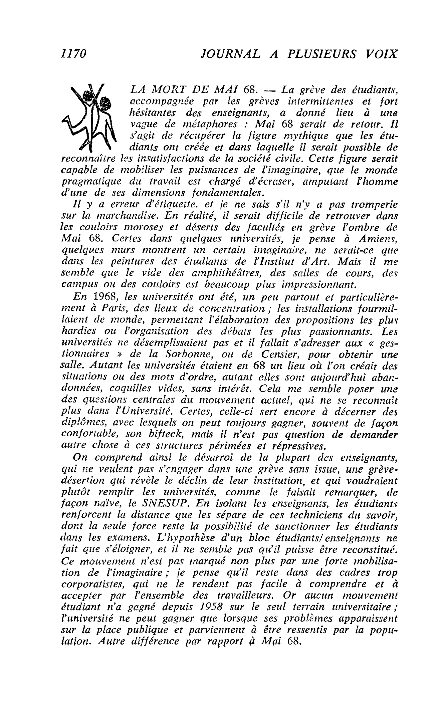 LA MORT DE MAI 68