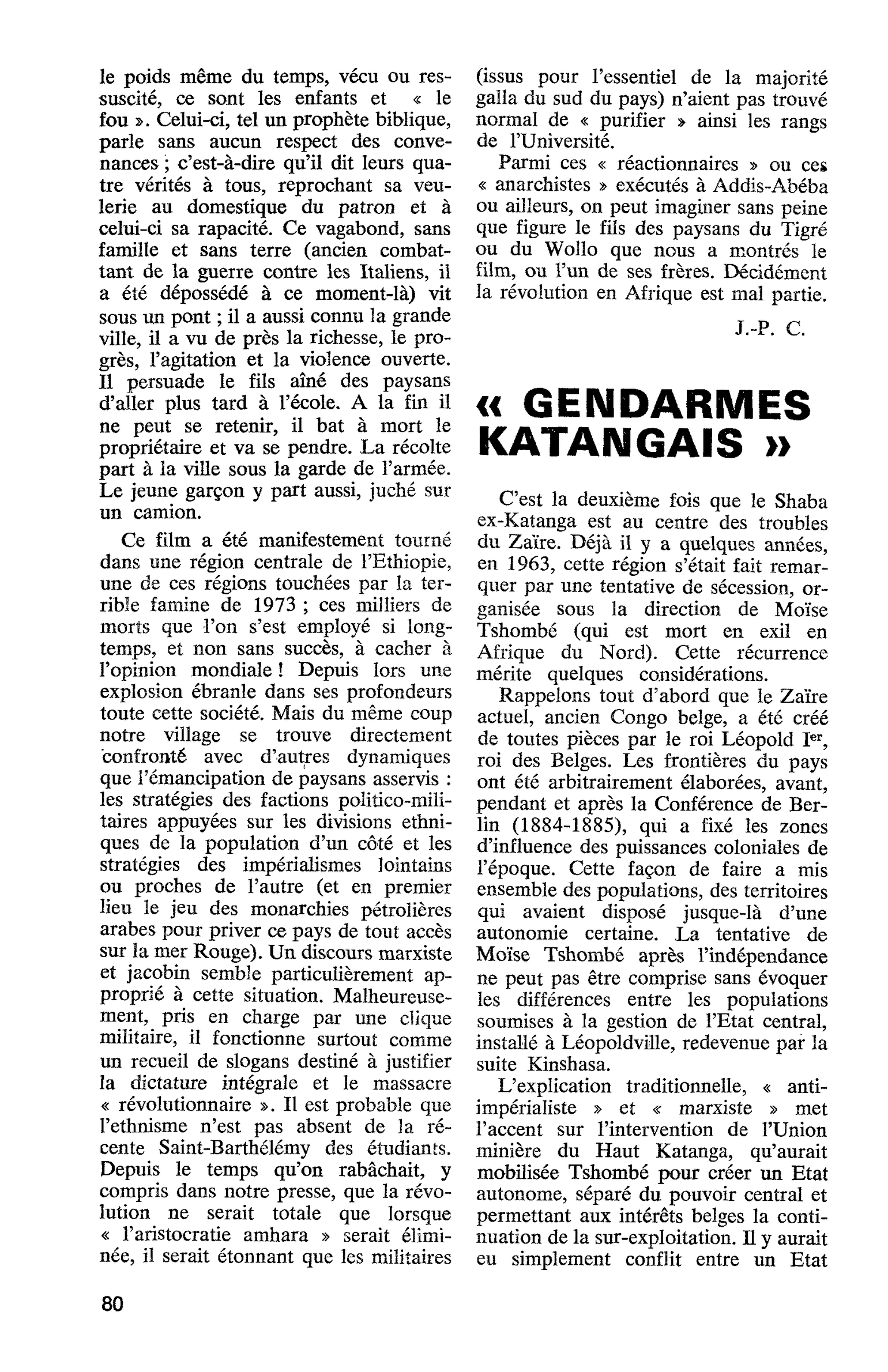 « GENDARMES KATANGAIS »