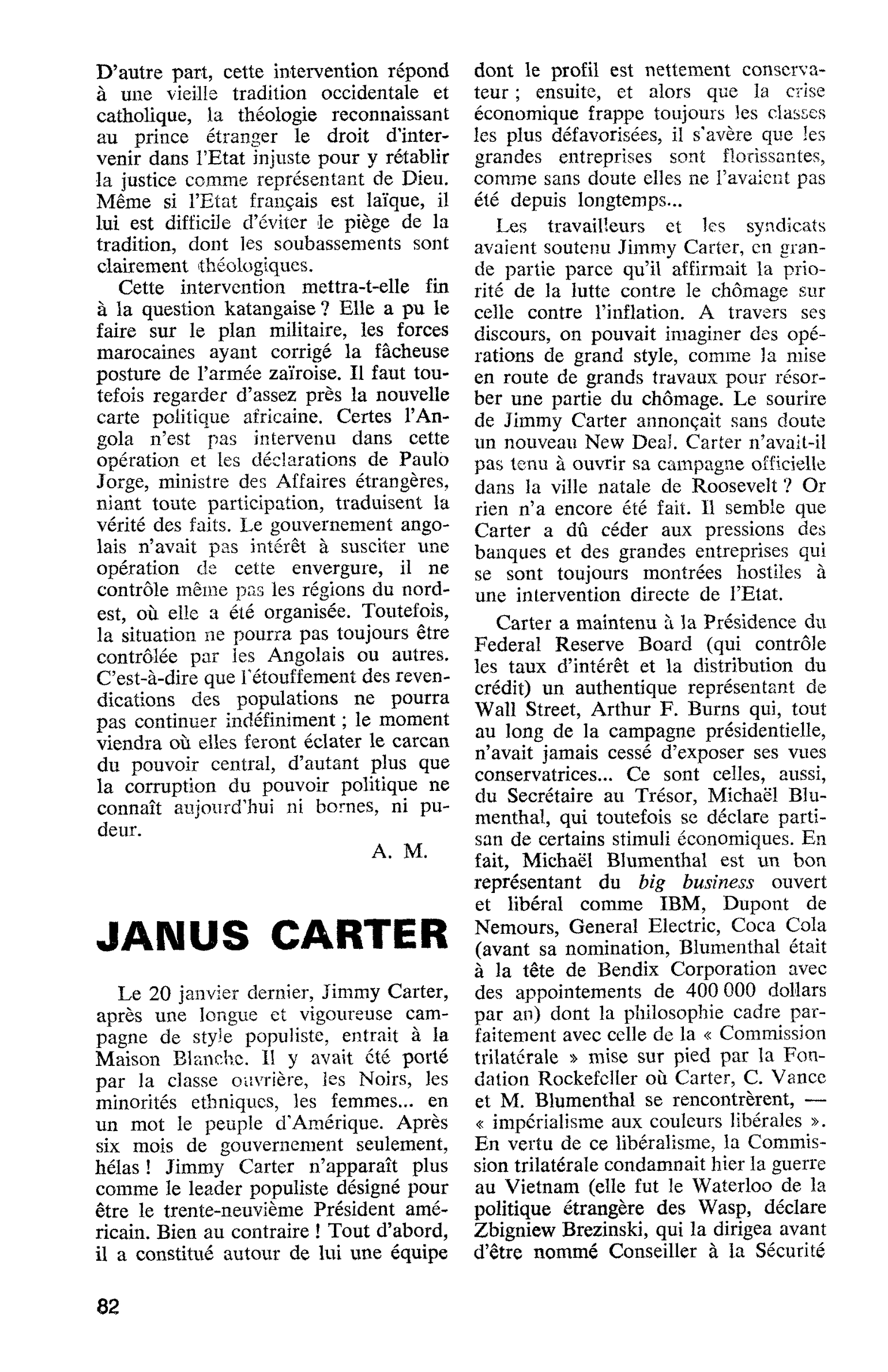 JANUS CARTER