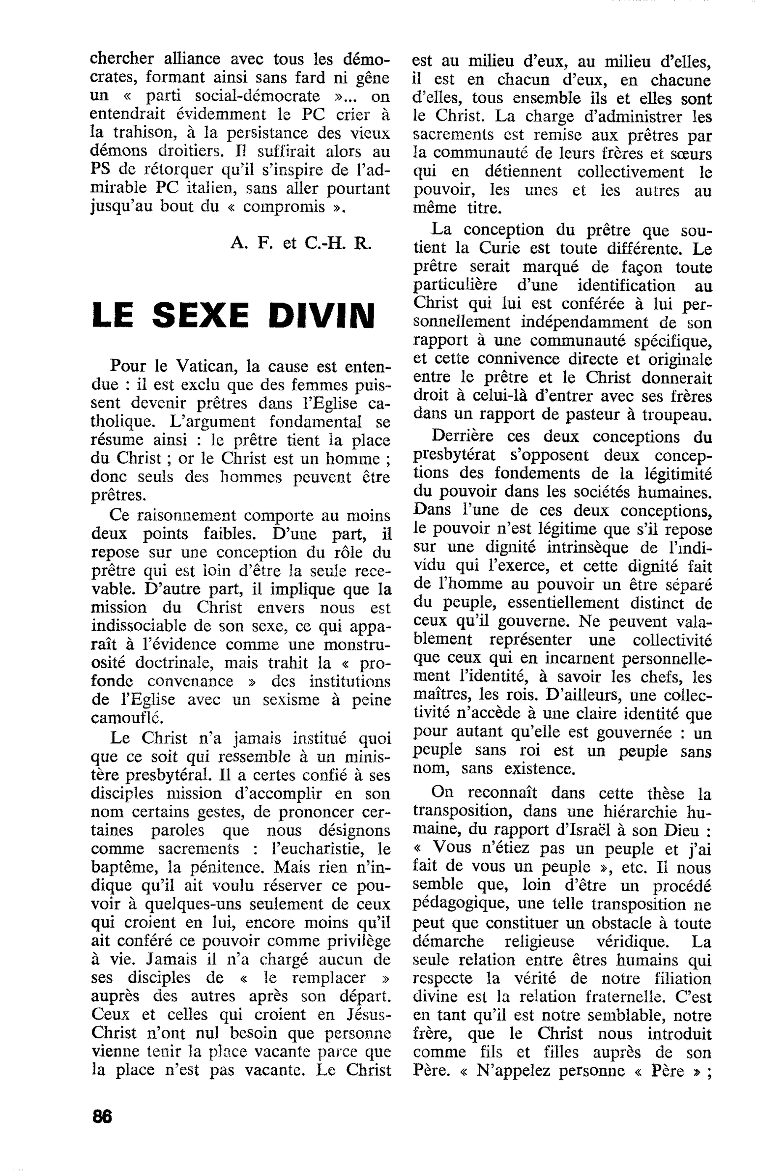 LE SEXE DIVIN