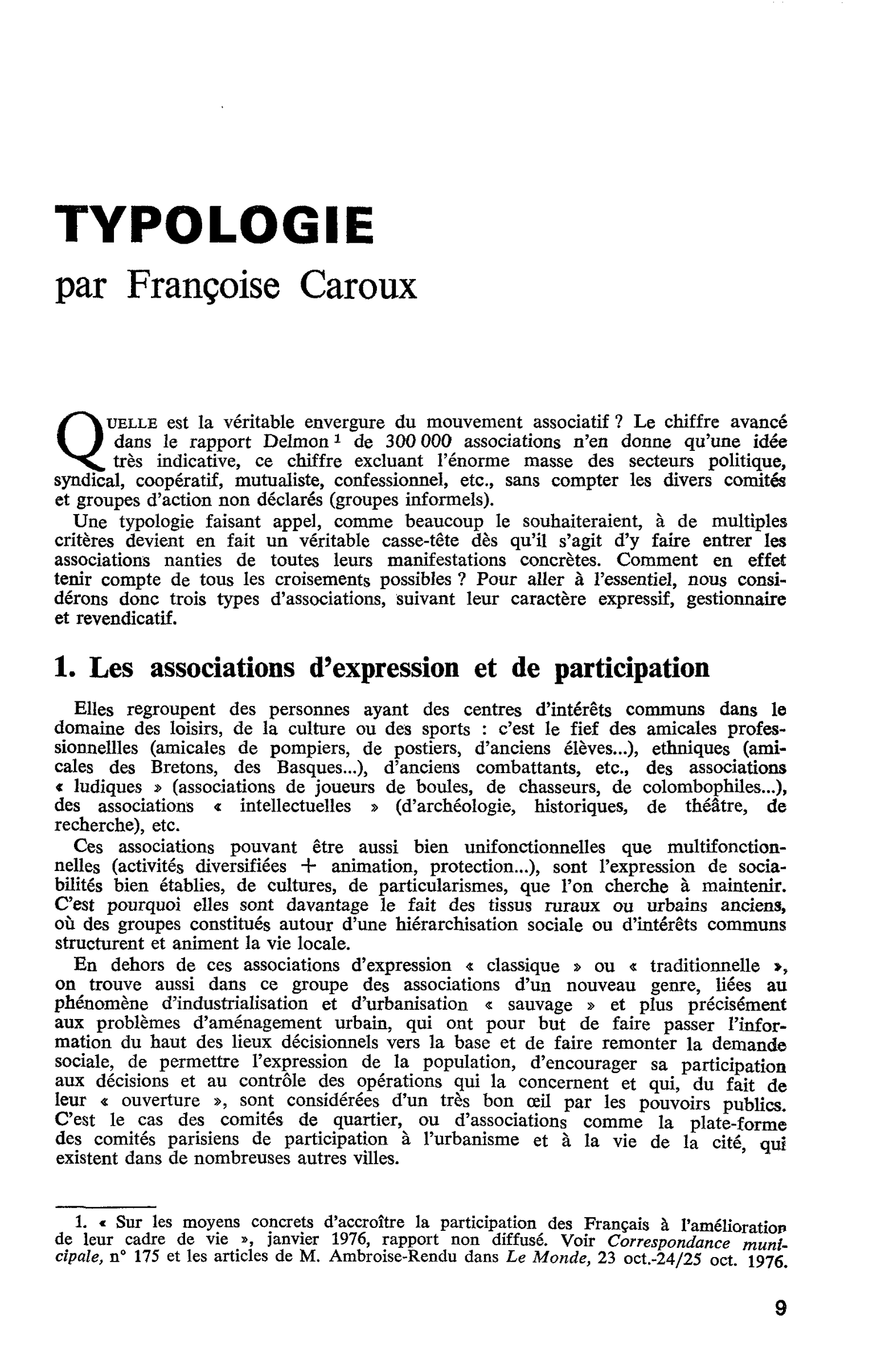 TYPOLOGIE