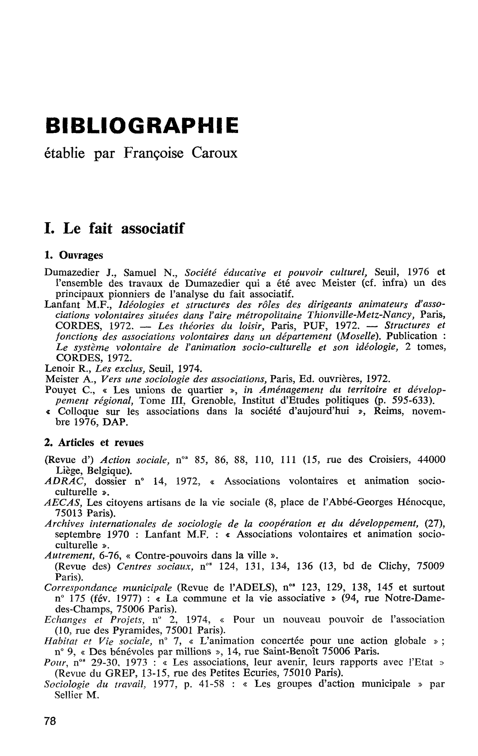 BIBLIOGRAPHIE