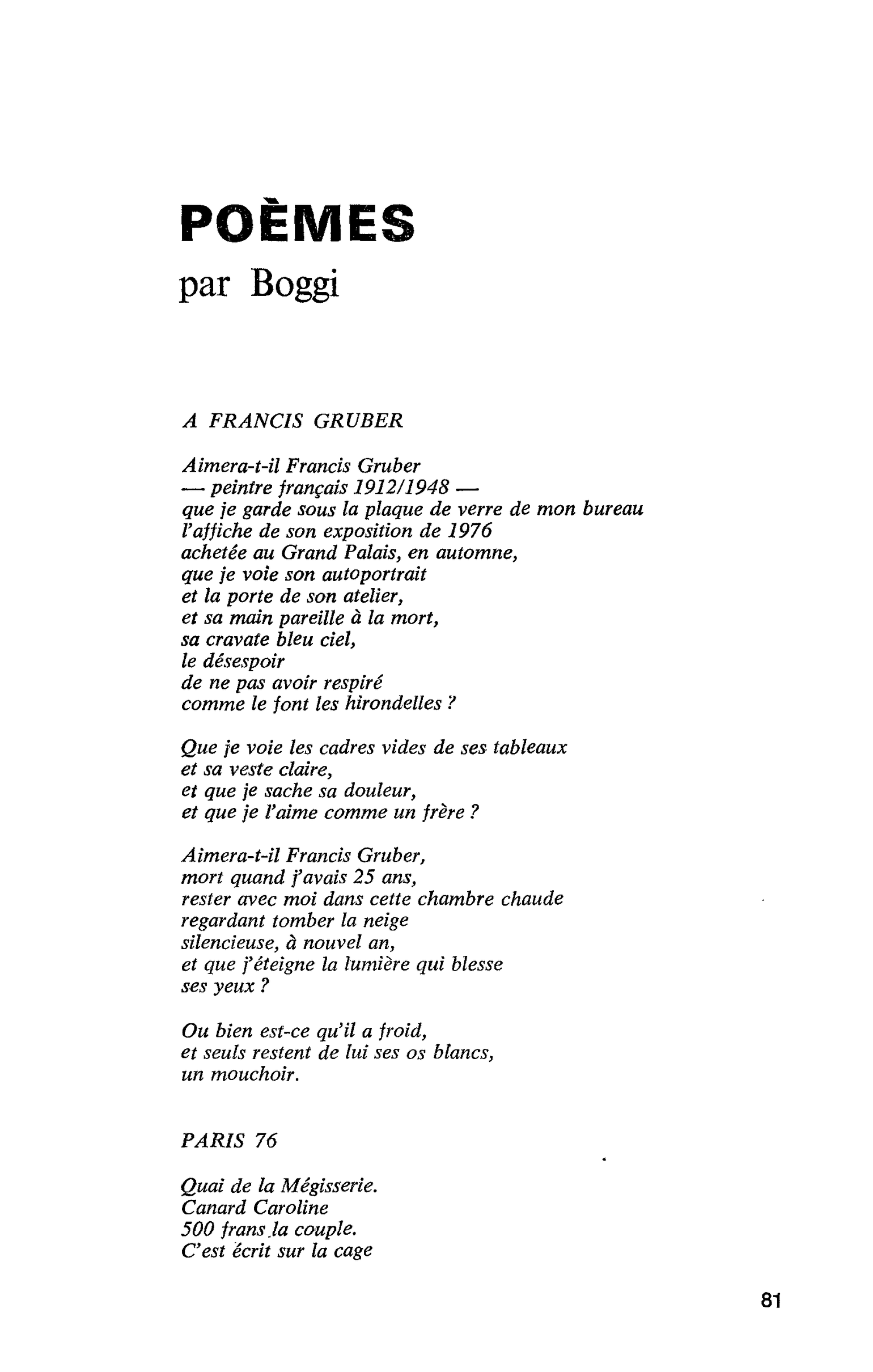 POÈMES