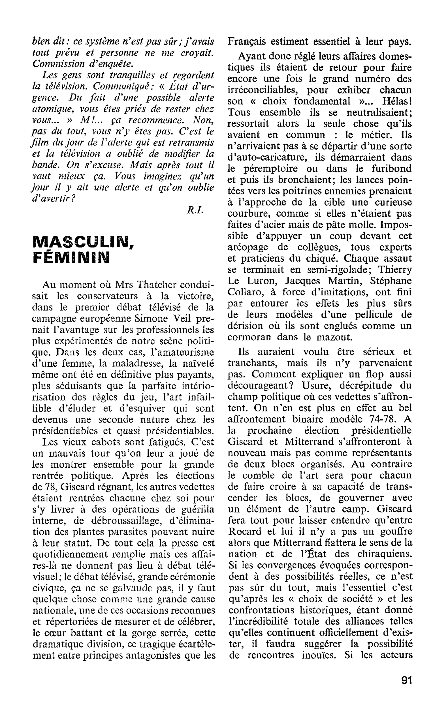 MASCULIN, FÉMININ