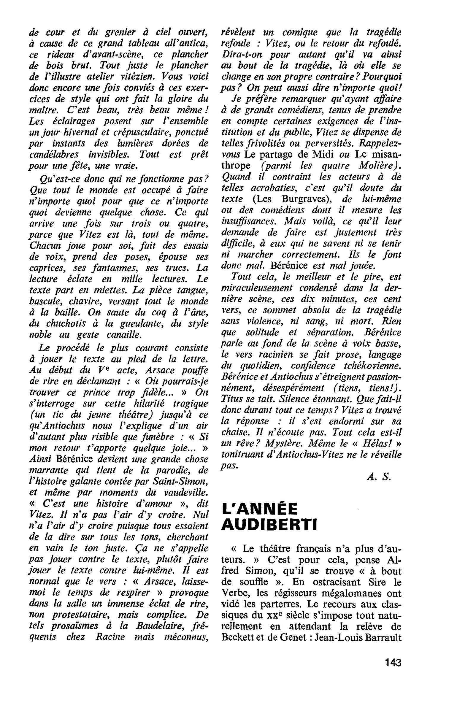 L’ANNÉE AUDIBERTI