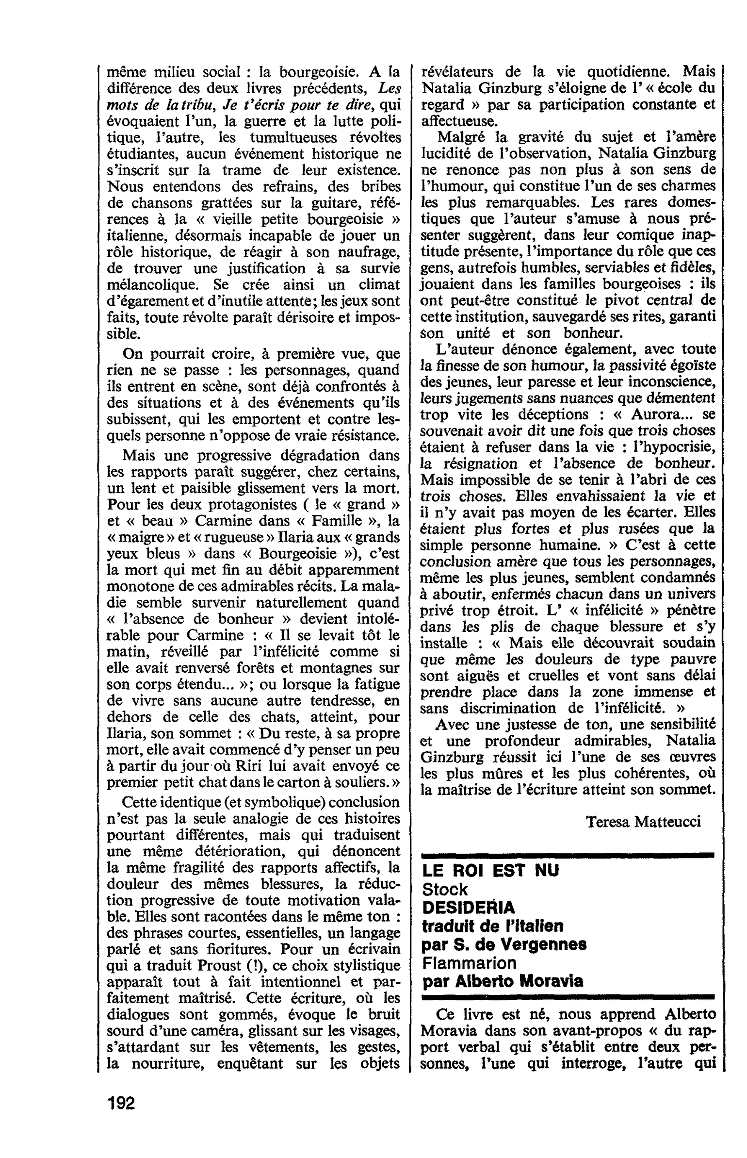 LE ROI EST NU DESIDERIA par Alberto Moravia