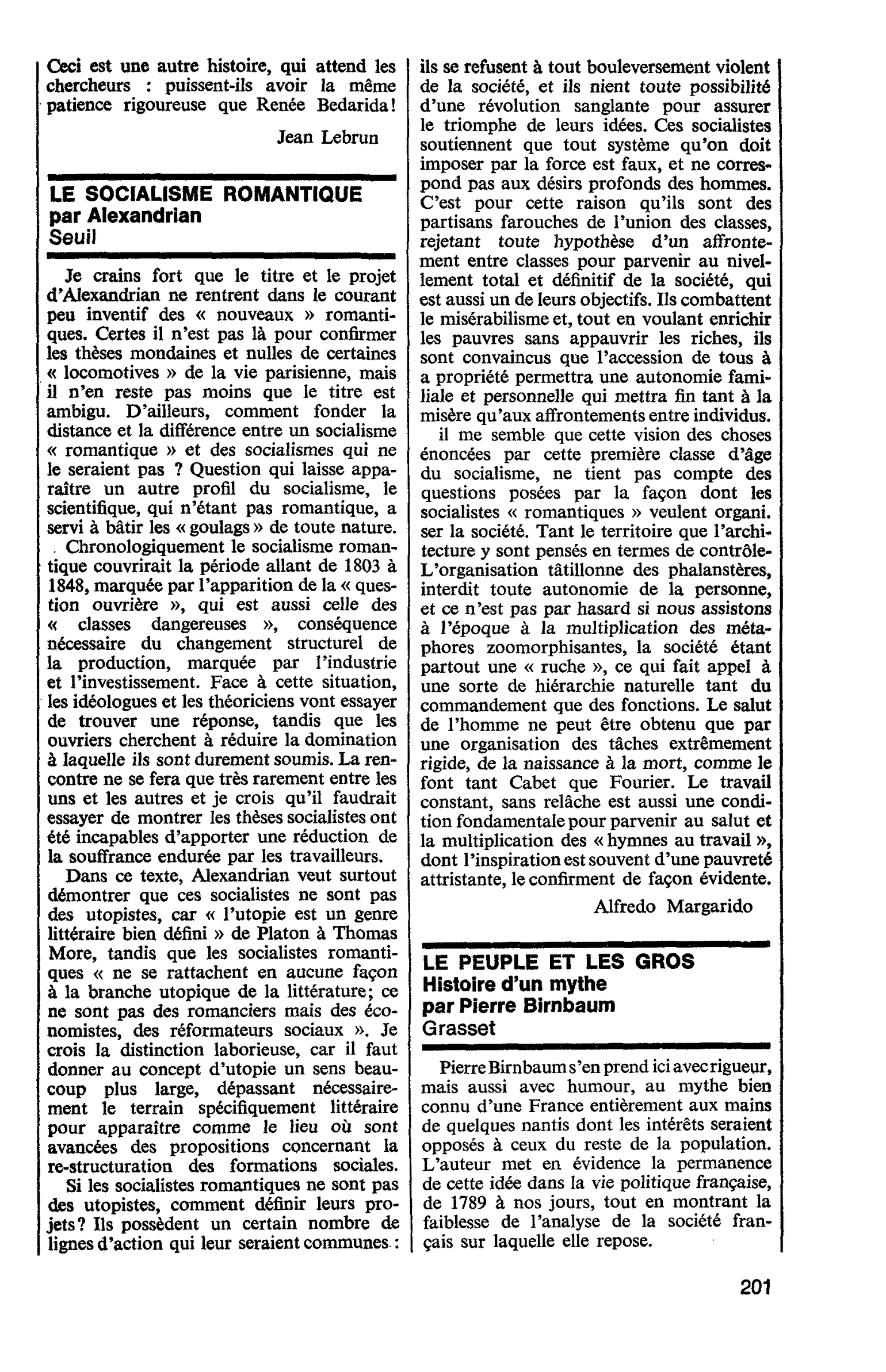 LE PEUPLE ET LES GROS. Histoire d’un mythe par Pierre Birnbaum