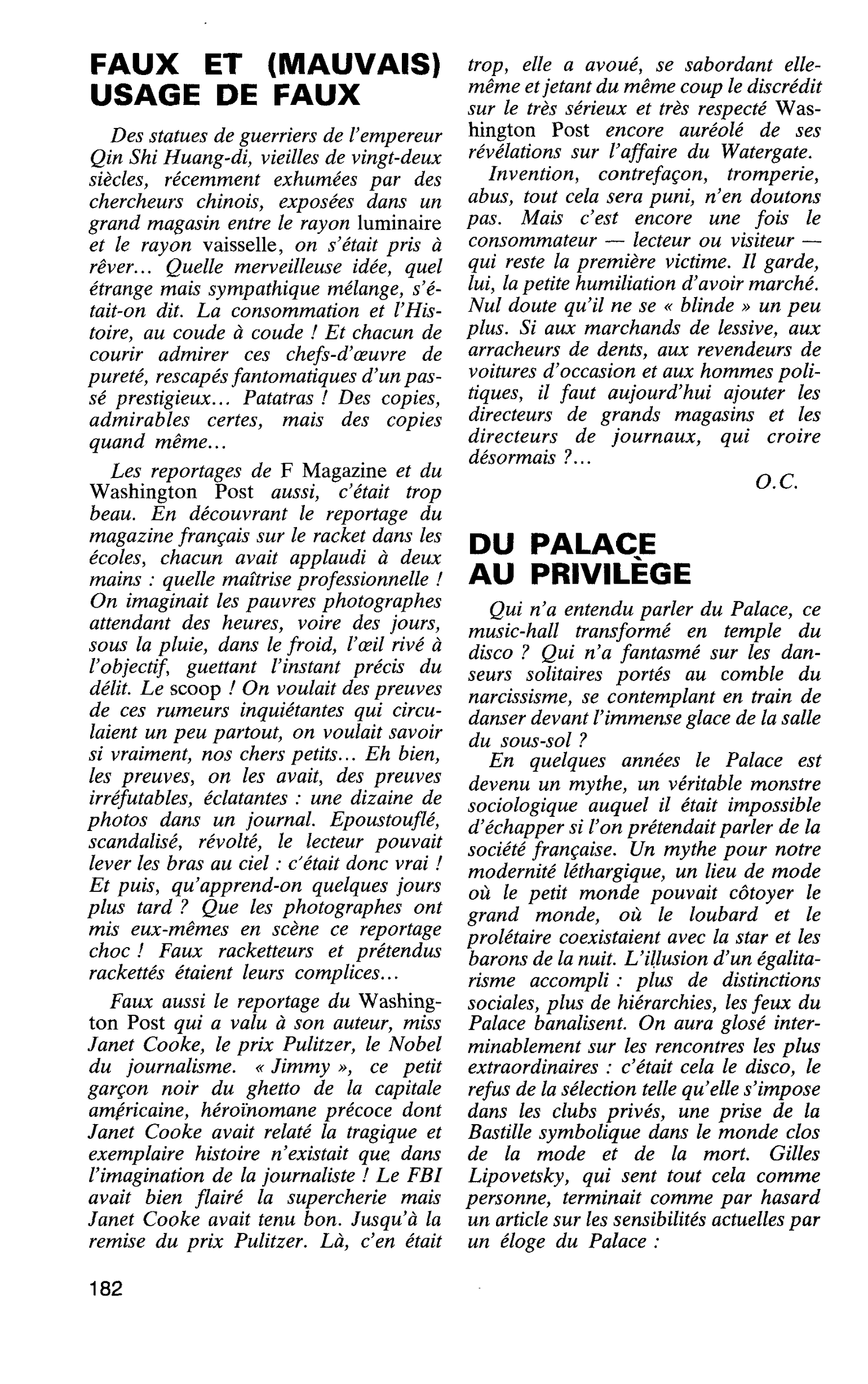 FAUX ET (MAUVAIS) USAGE DE FAUX
