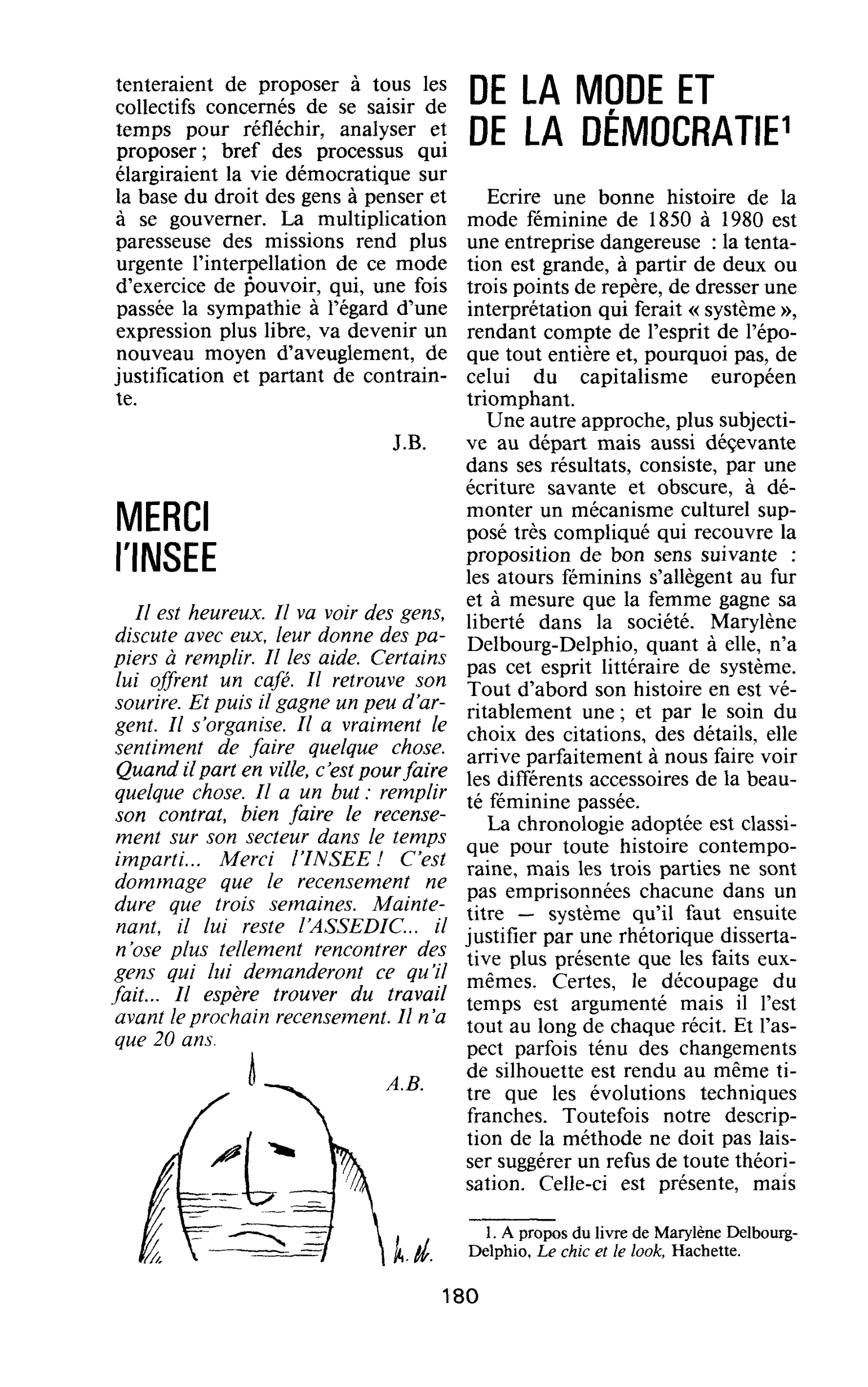 DE LA MODE ET DE LA DÉMOCRATIE