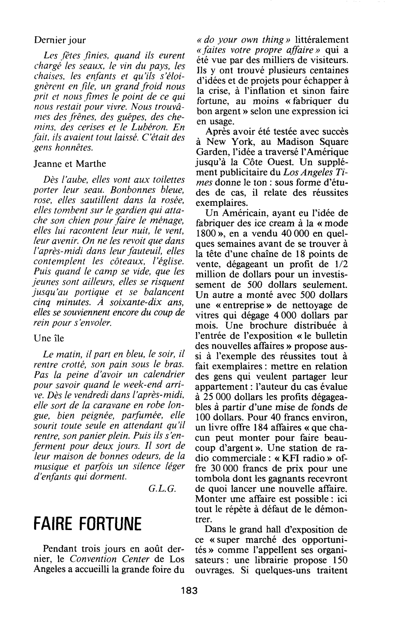 FAIRE FORTUNE