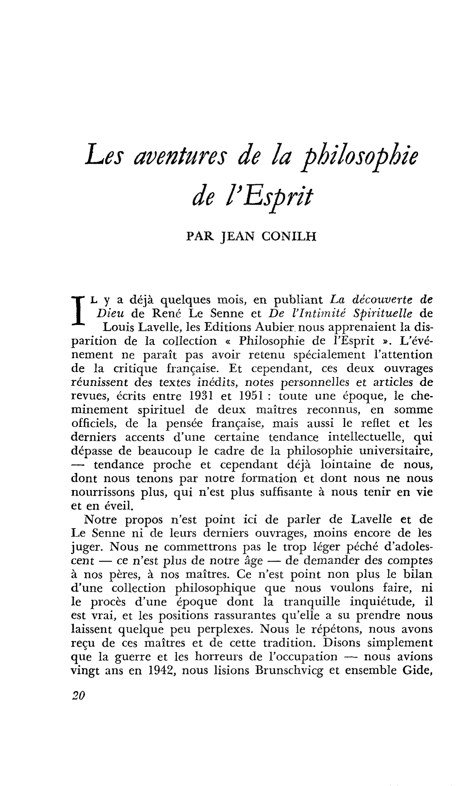 Les aventures de la philosophie de l’Esprit