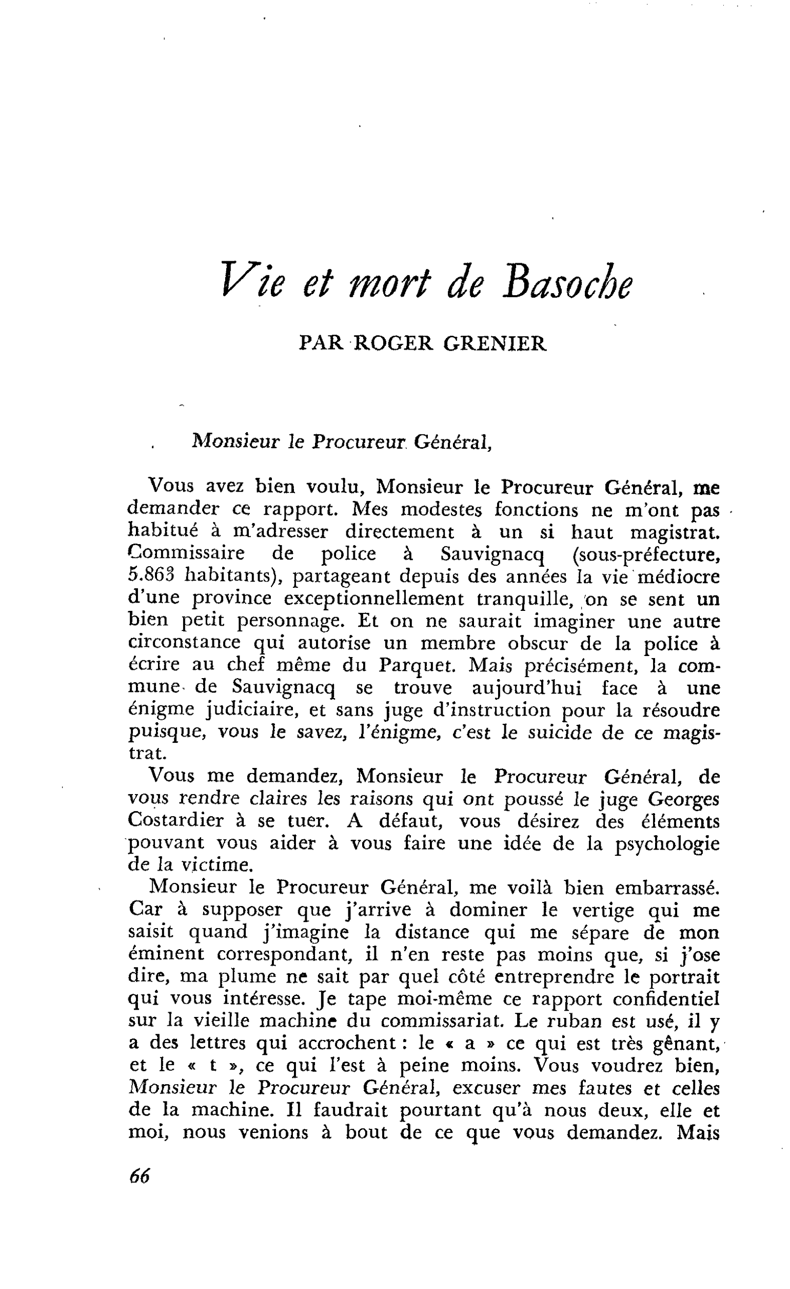 Vie et mort de Basoche