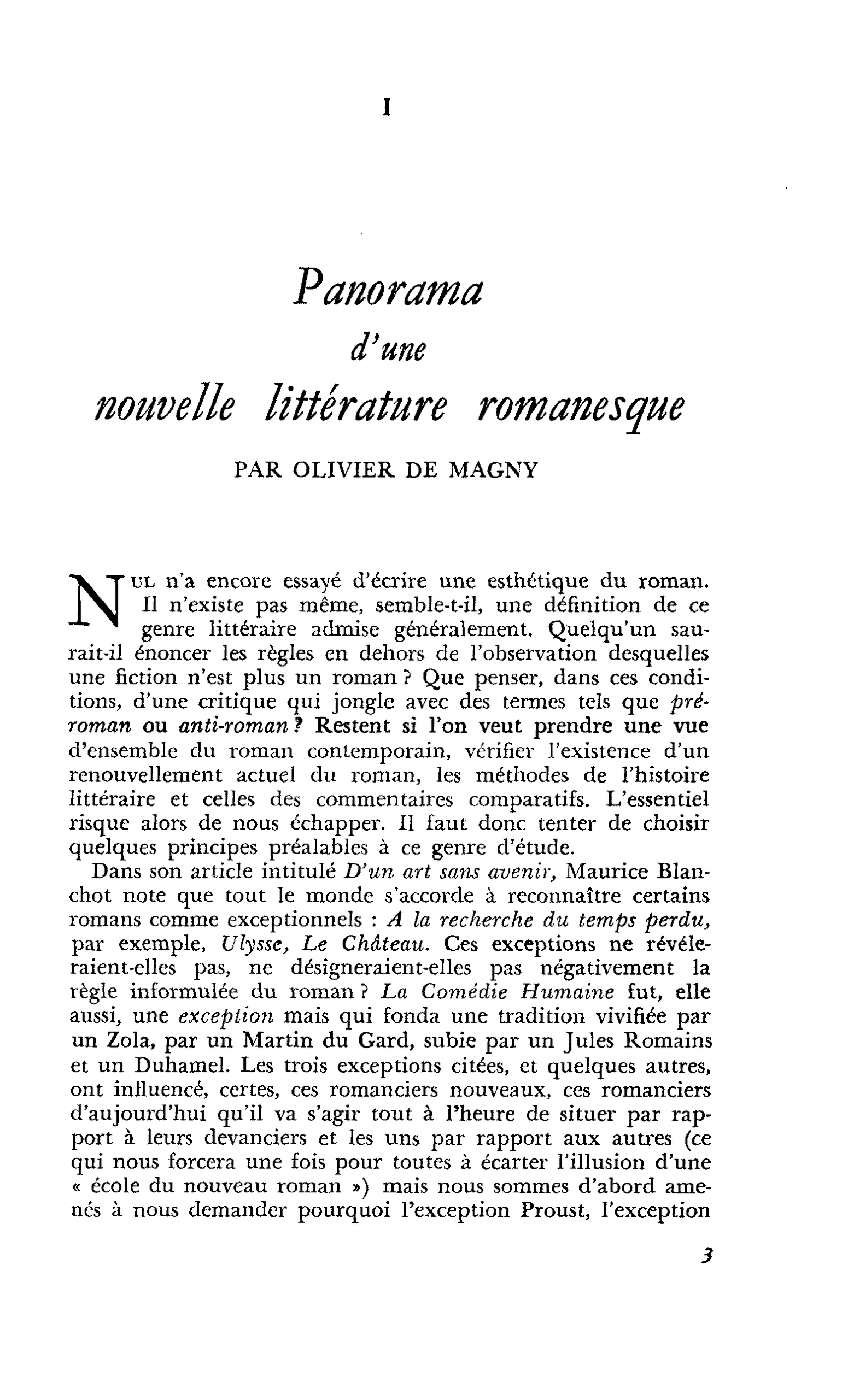 Panorama d’une nouvelle littérature romanesque